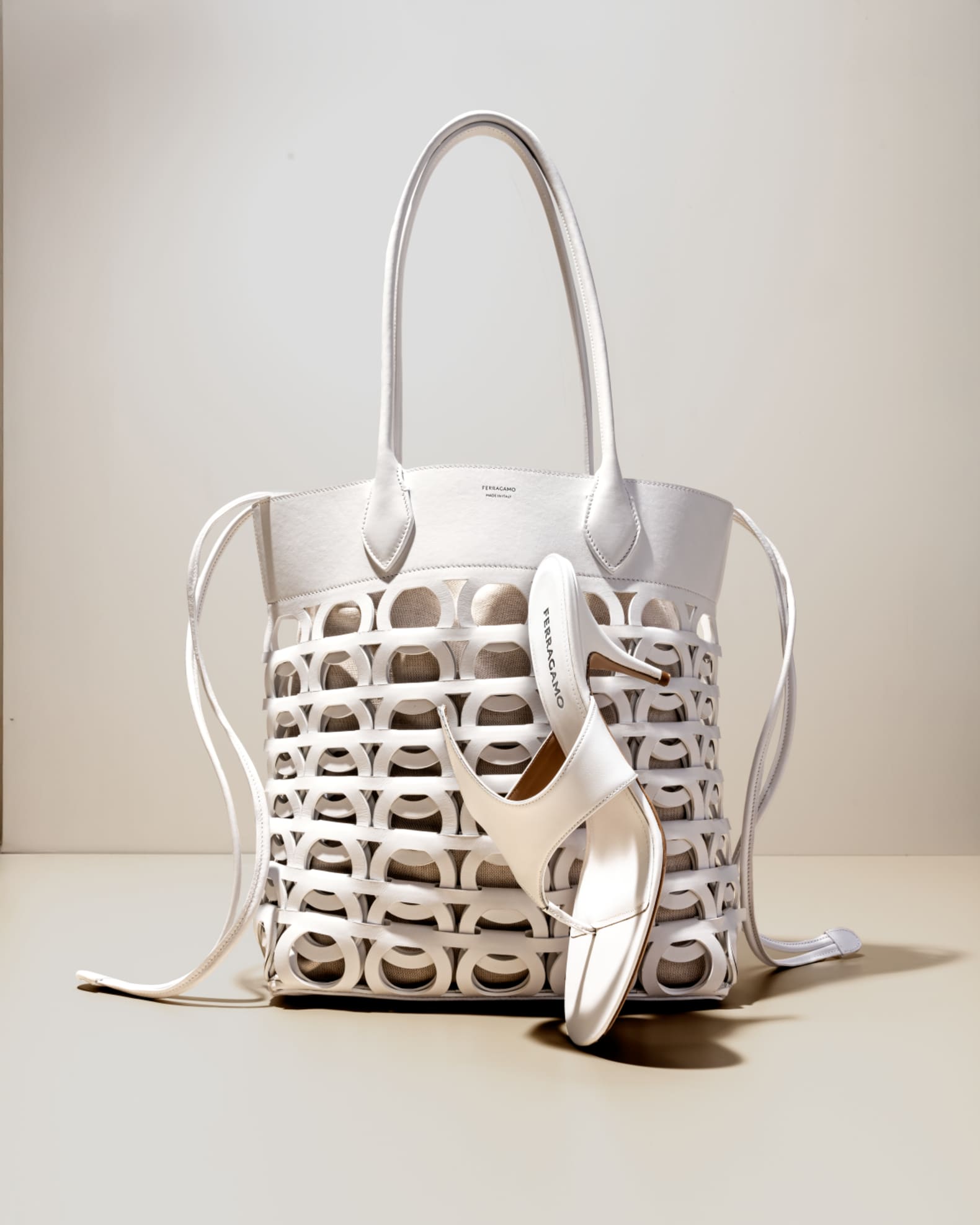 Ferragamo Gancio Leather Tote Bag | Neiman Marcus