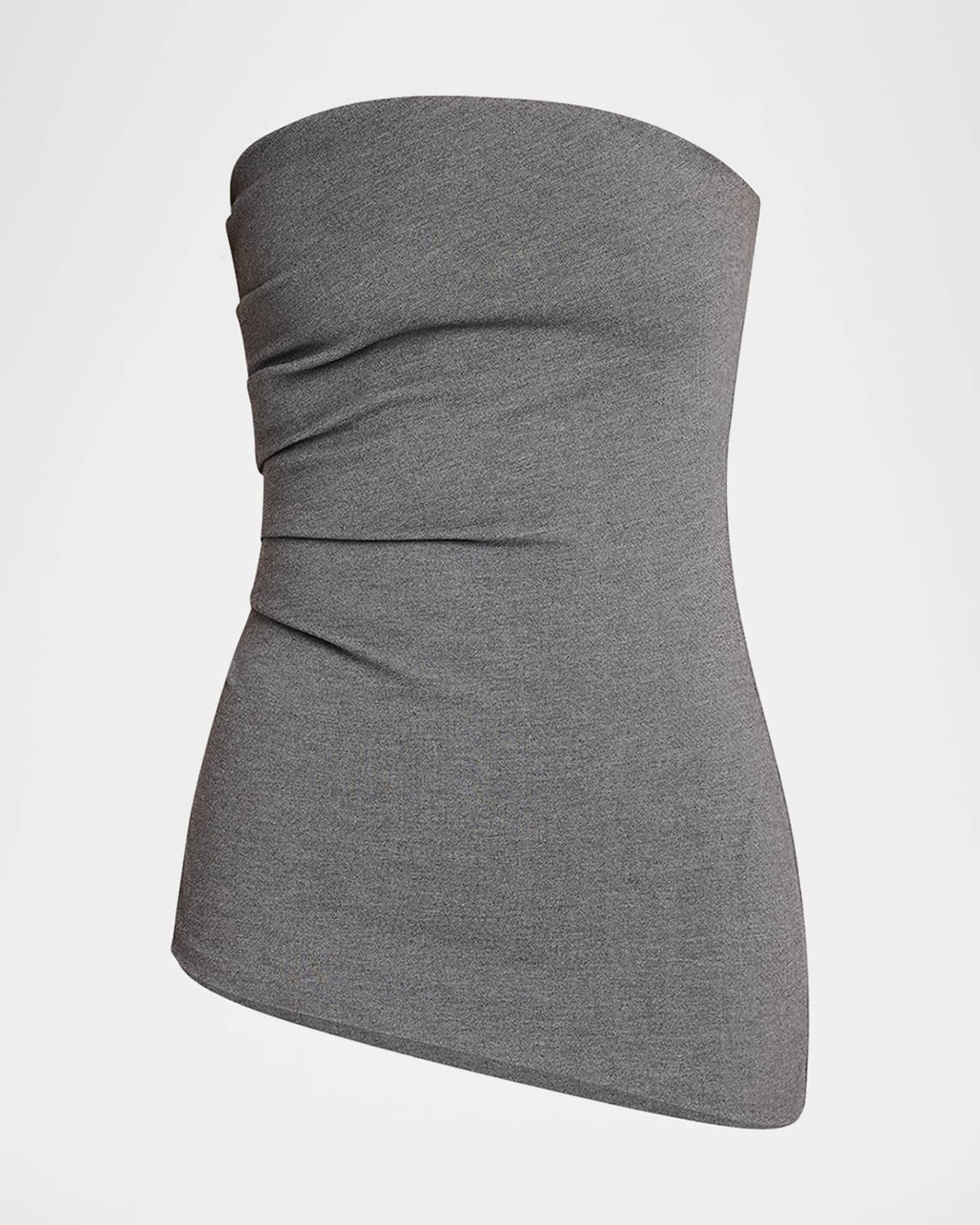 Irina Shirred Strapless Top 0