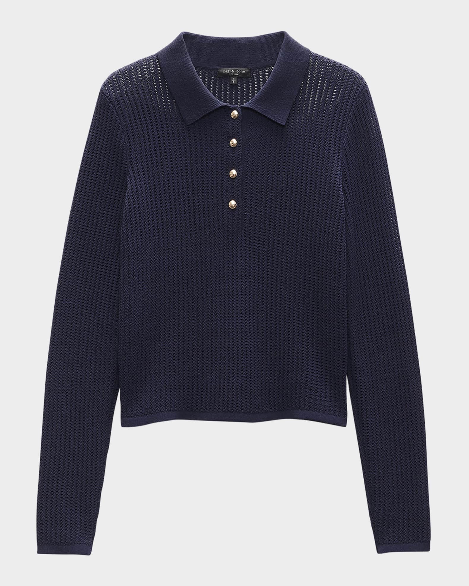 Viola Long-Sleeve Polo Top 0