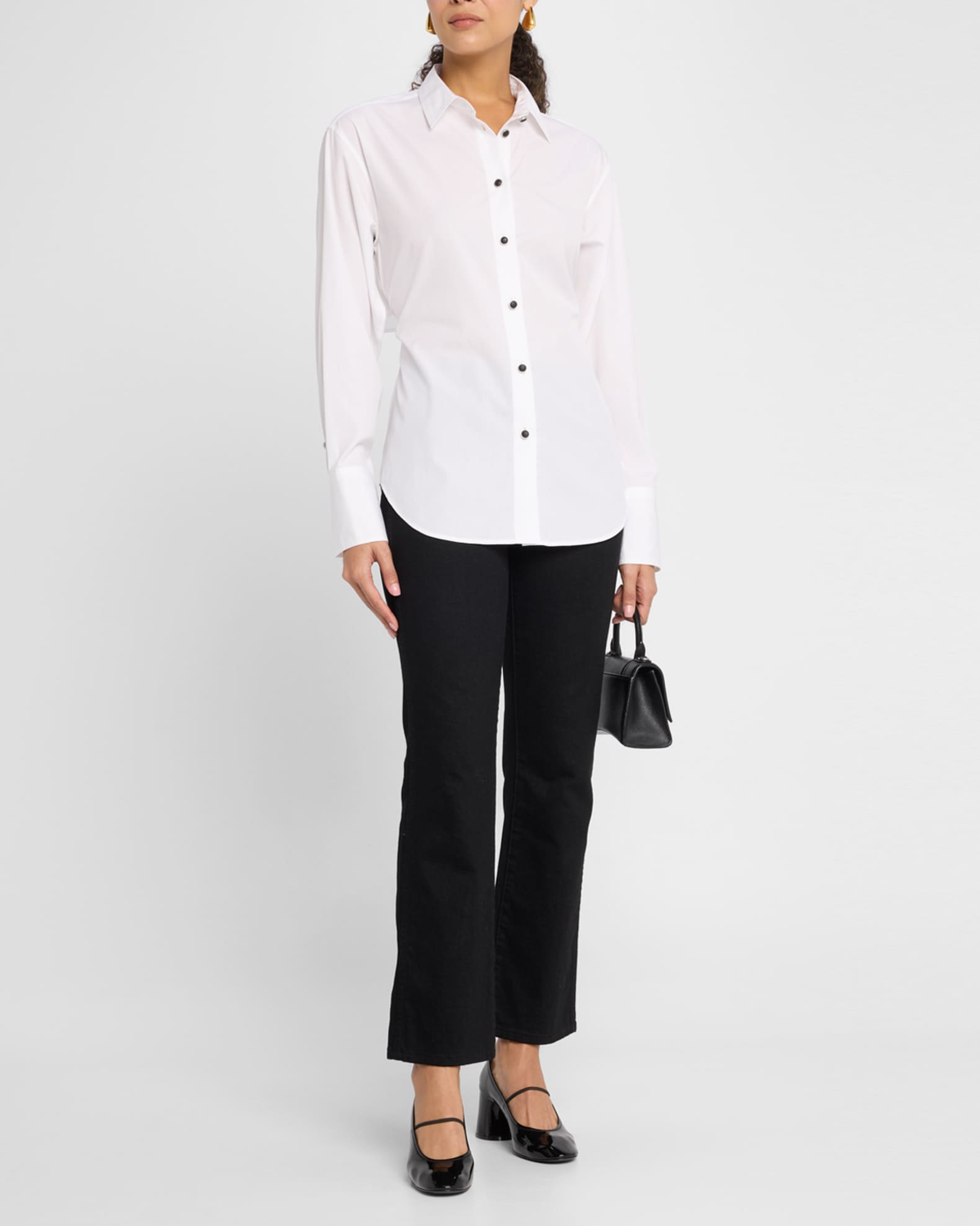 Eve Tie-Back Poplin Shirt 1