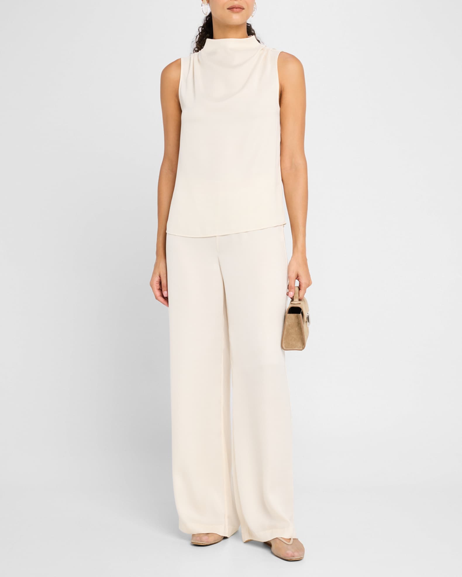 Julie Gathered High-Neck Top 1