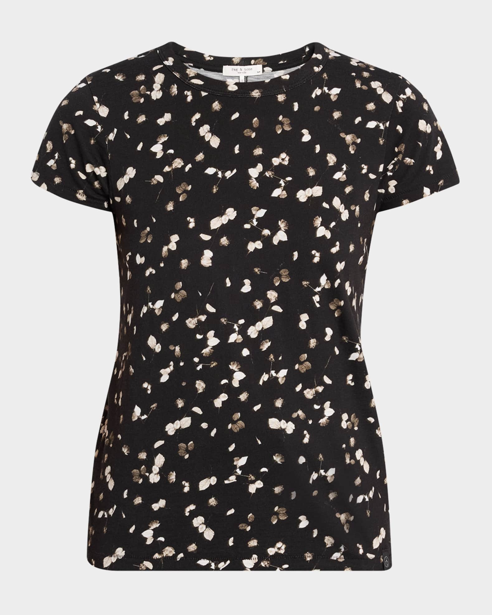 Short-Sleeve Allover Rose Tee 0