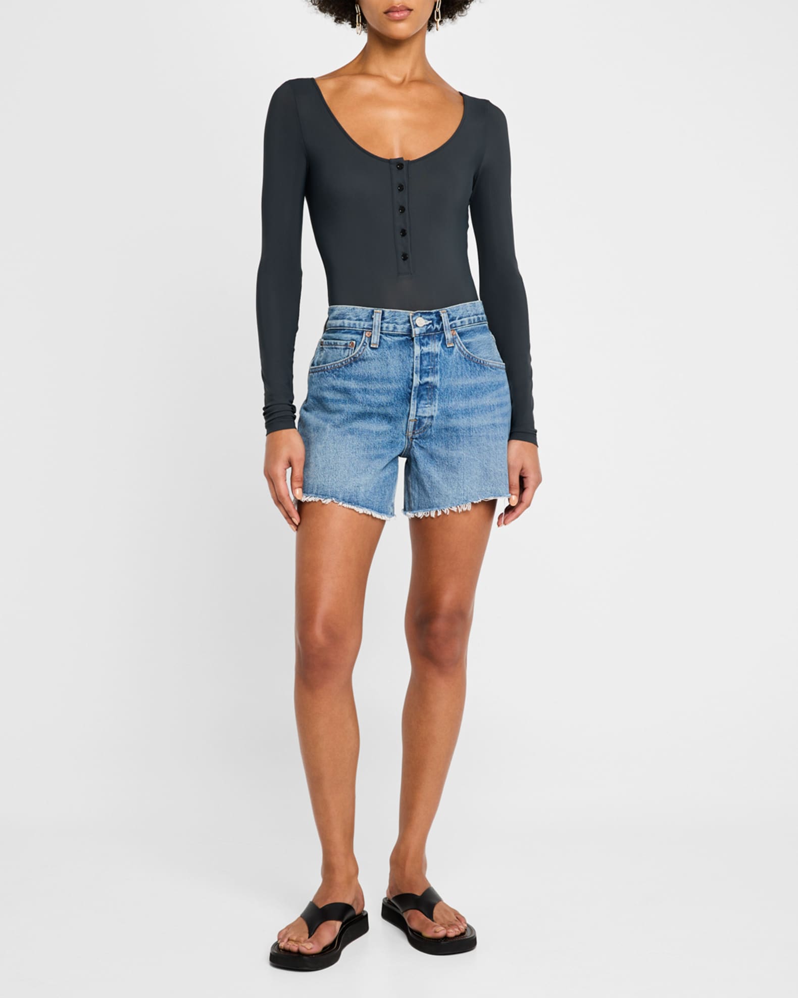 Parker Loose-Fit Vintage Denim Shorts 1