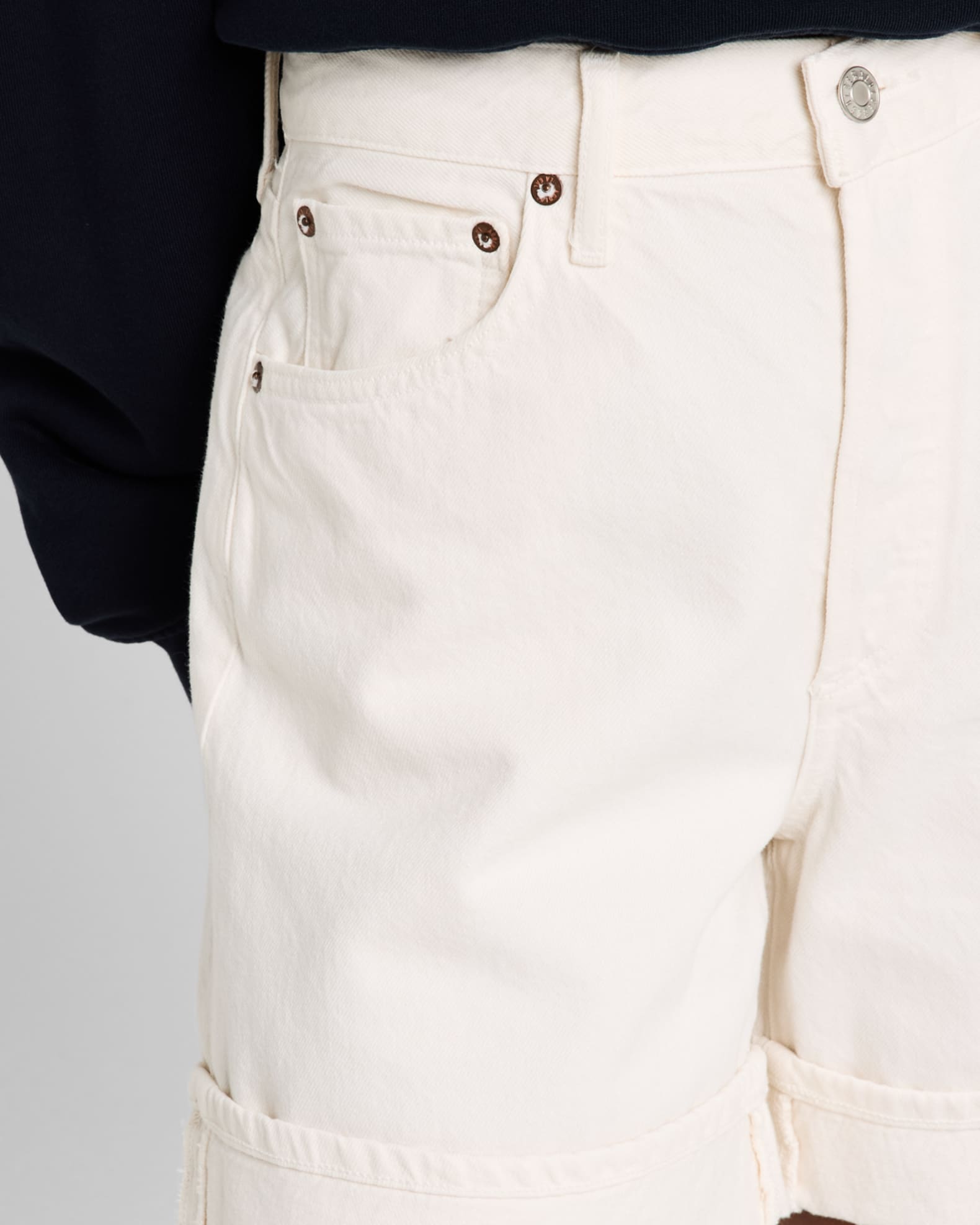 AGOLDE Dame High-Rise Cuffed Denim Shorts | Neiman Marcus
