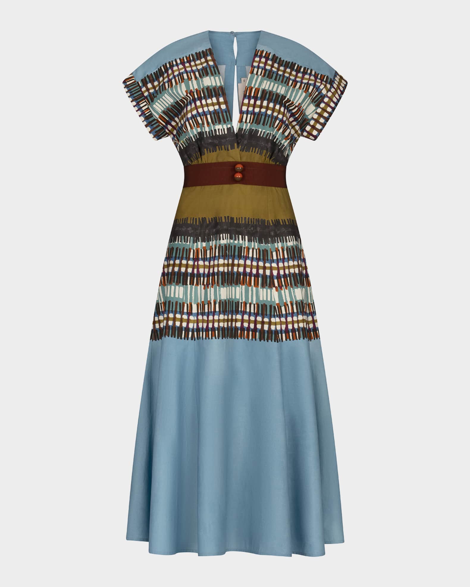 Sakura Short-Sleeve Midi Dress 0