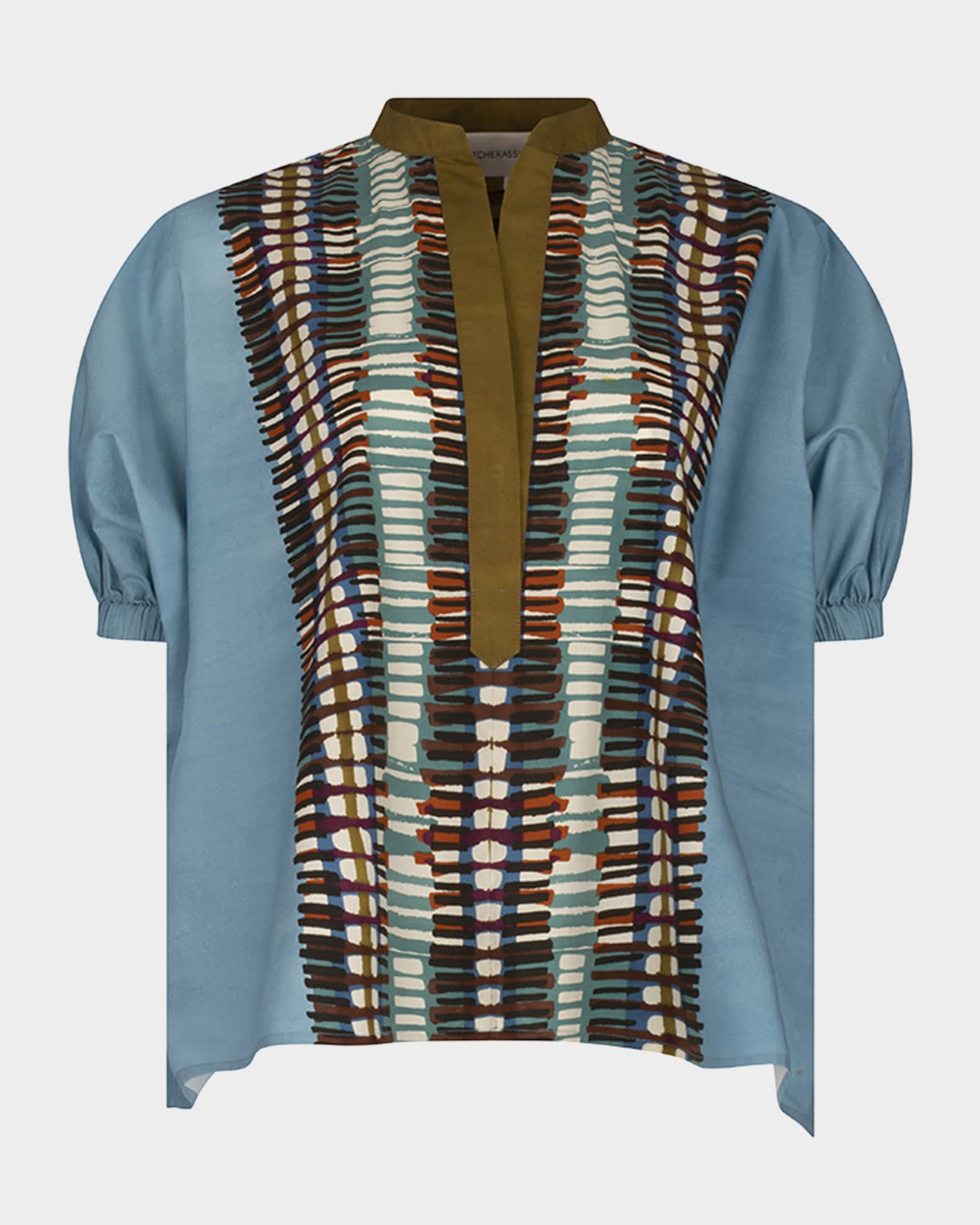 Susanne Puff-Sleeve Cotton Blouse 0