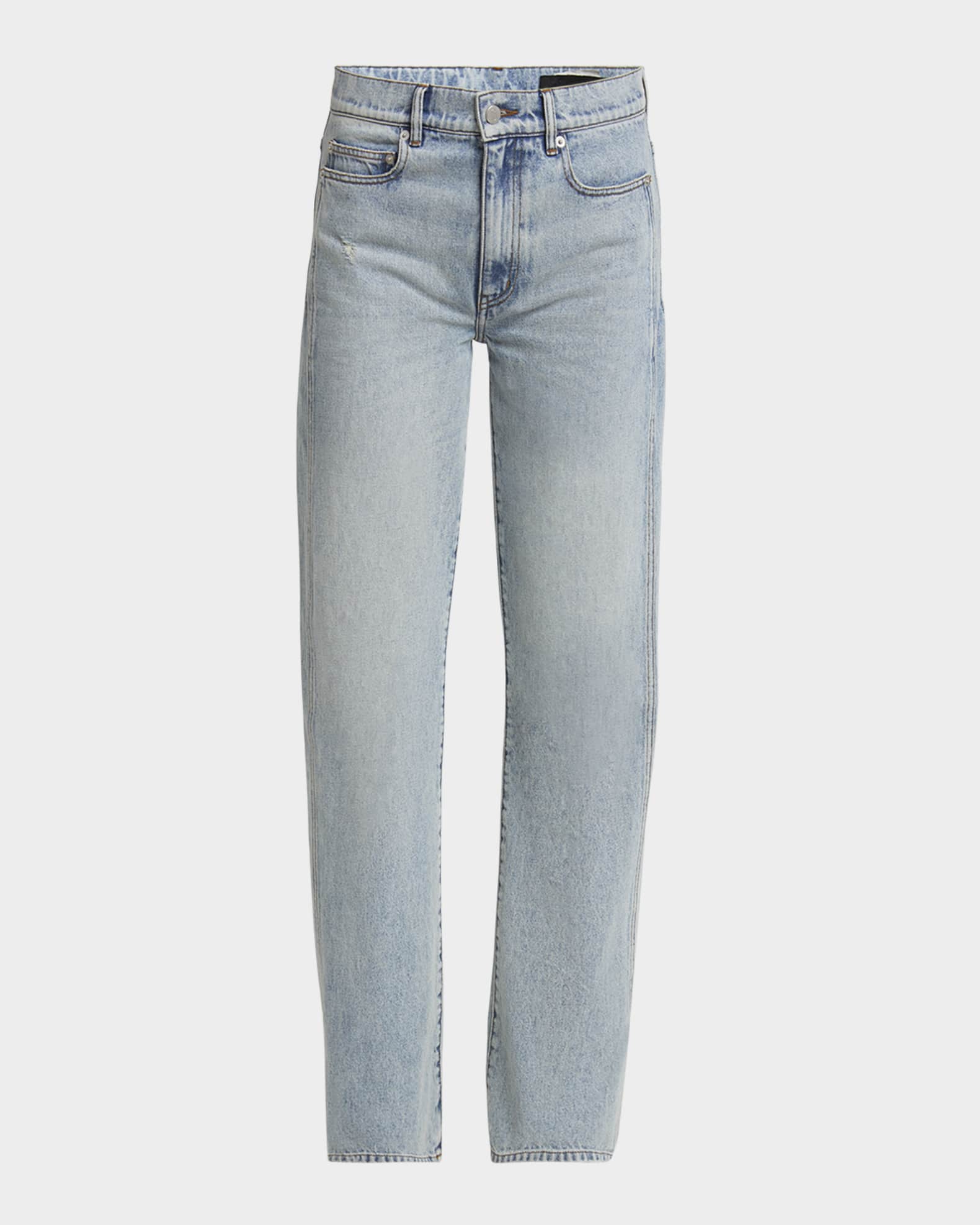 Proenza Schouler Ryman Light-Wash Denim Straight-Leg Jeans