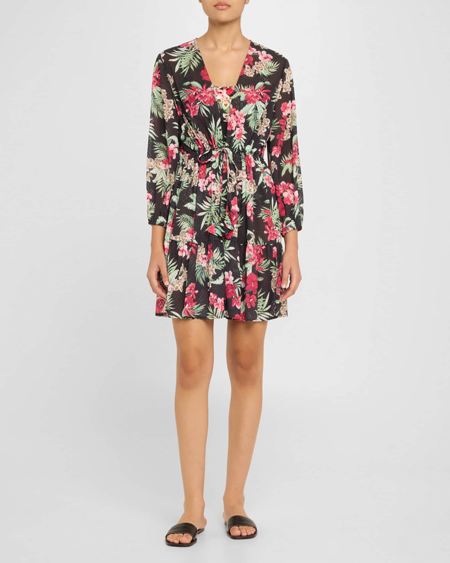 Lily Cat Open-Front Tunic Coverup 1