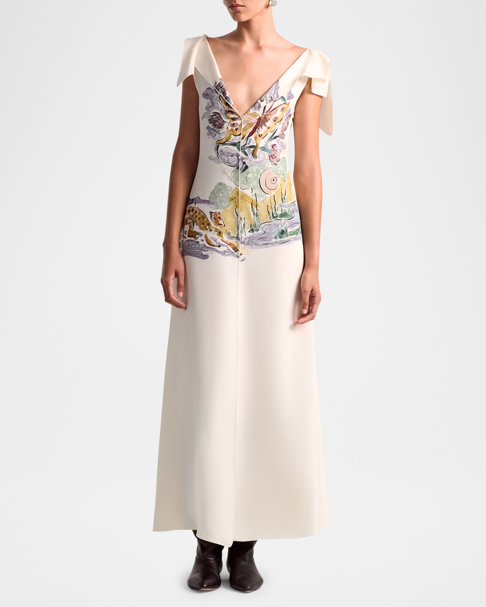 Jophee Drape Cap-Sleeve Maxi Dress 1