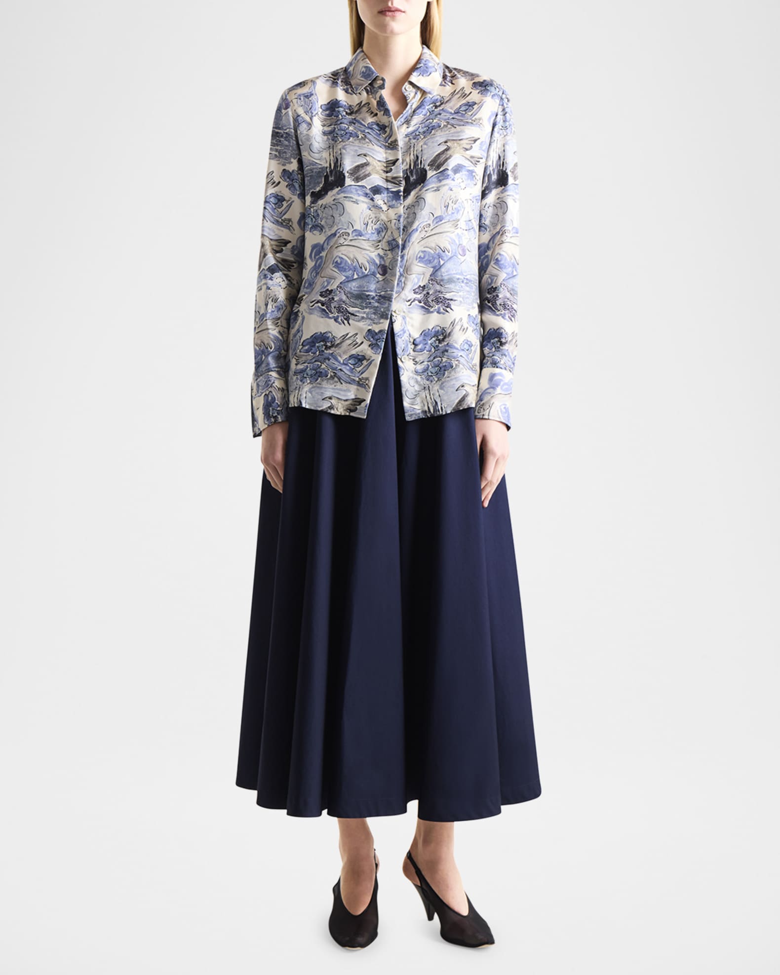 Chika Printed Button Down Top 1