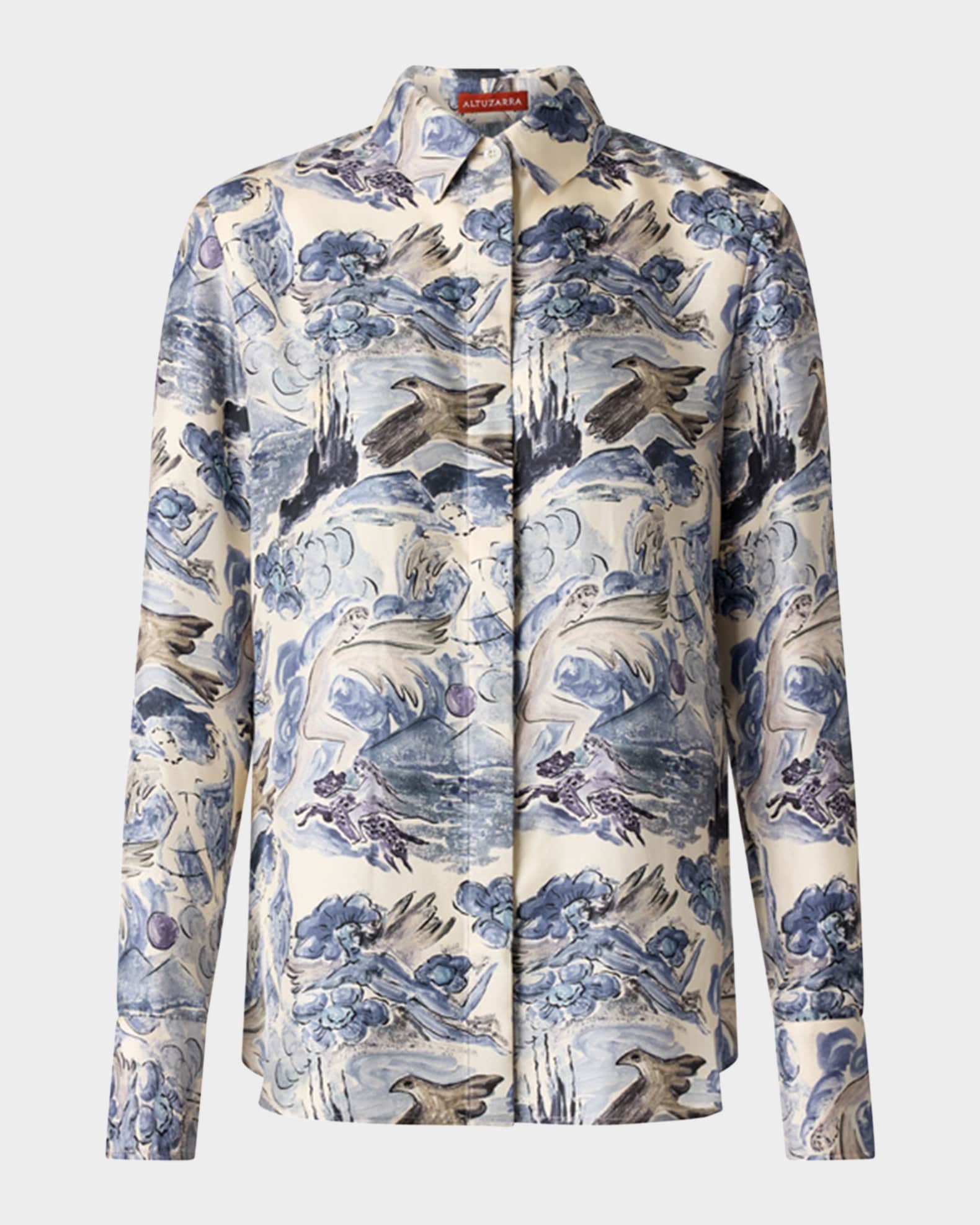 Chika Printed Button Down Top 0