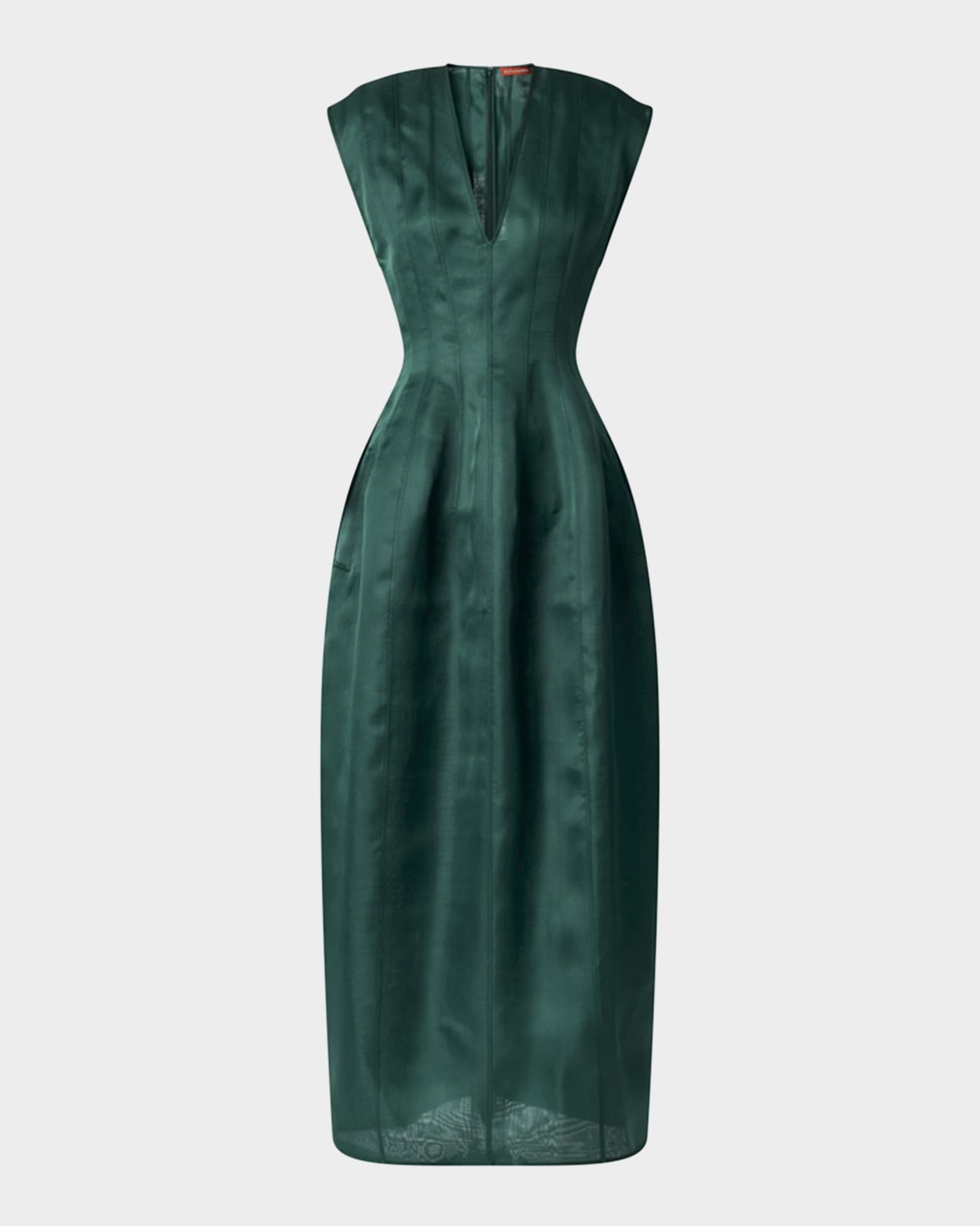 Bichette Paneled Cap-Sleeve Midi Dress 0