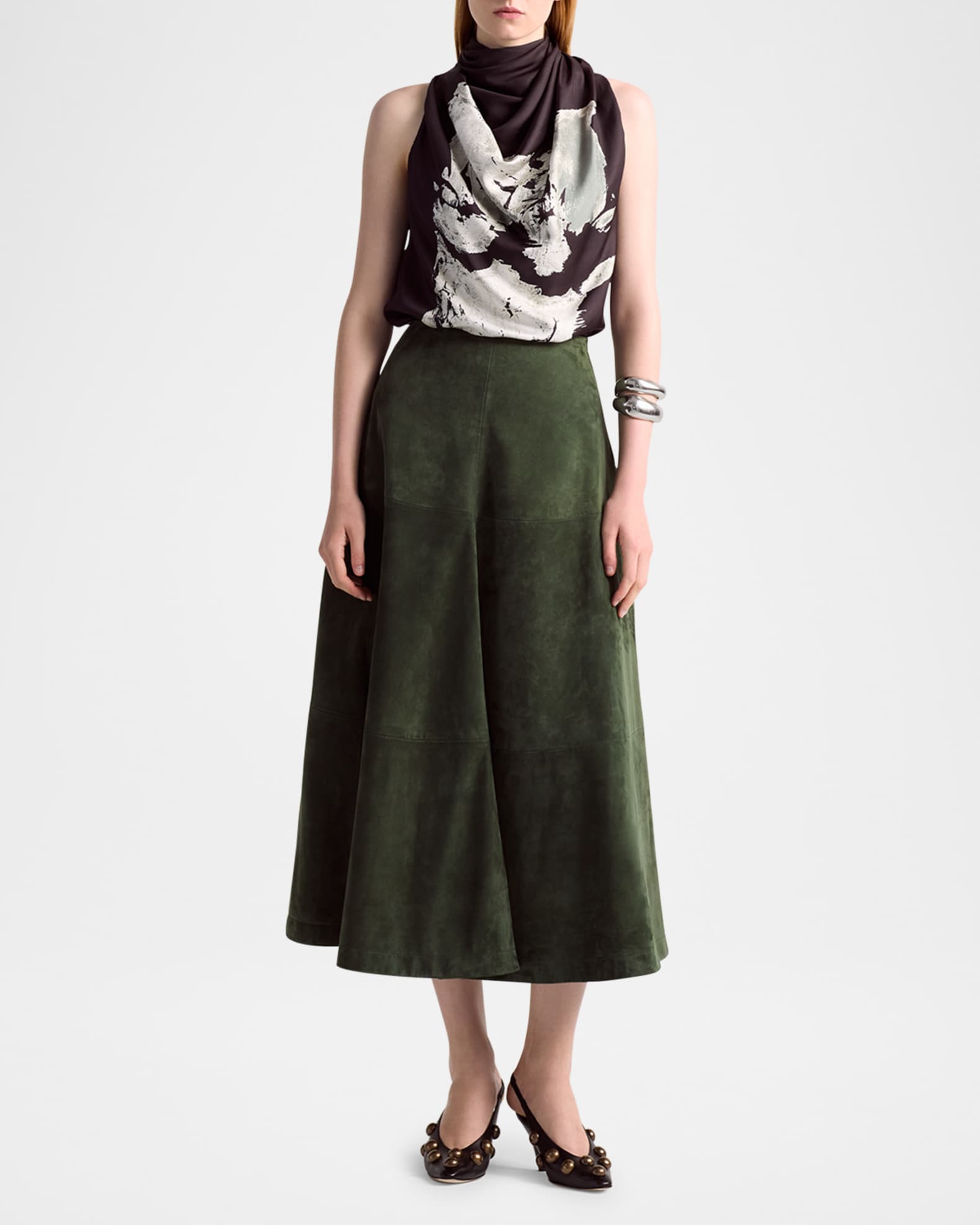 Varda Suede Midi Skirt 1