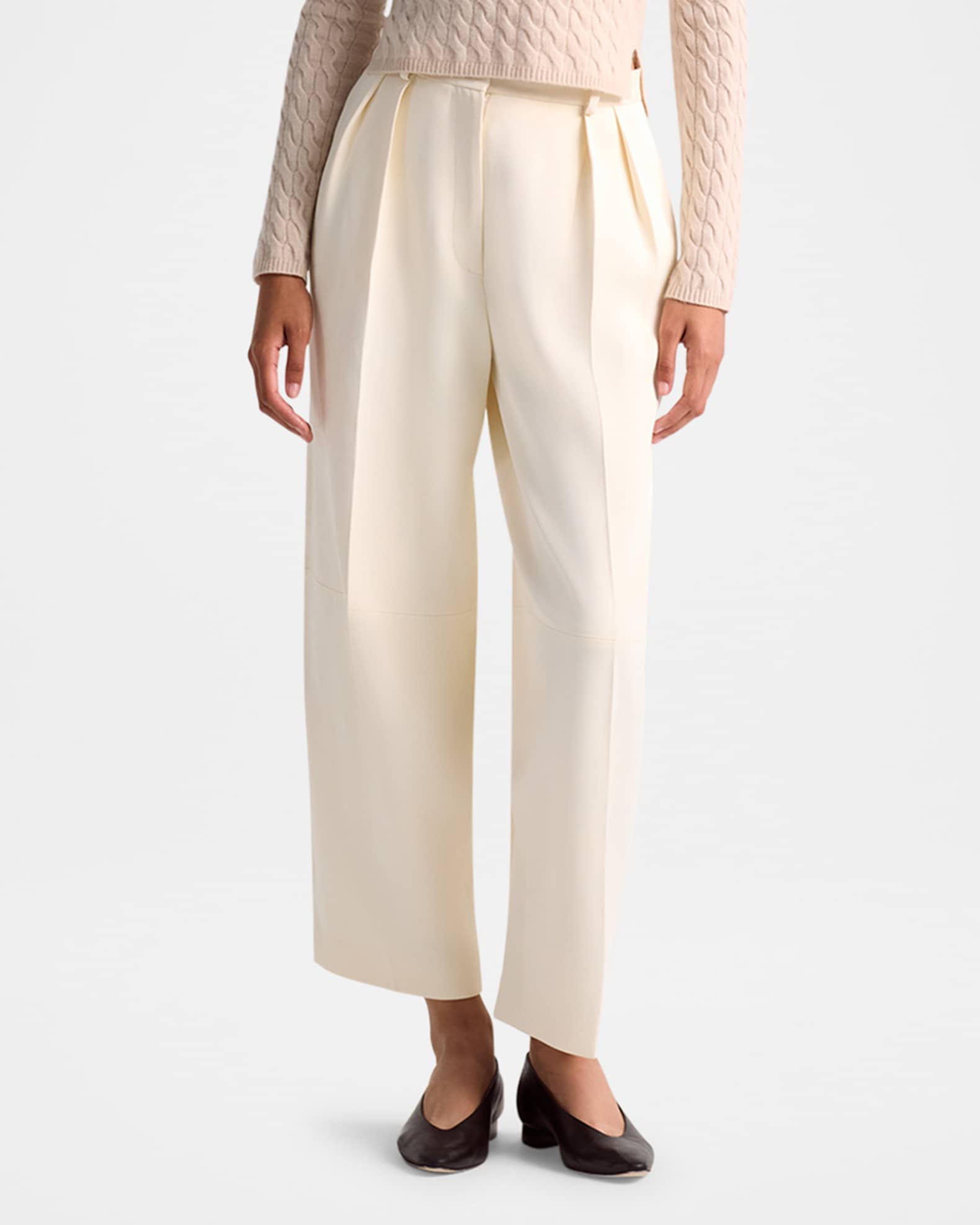 Altuzarra Dash Pleated Wool Pants | Neiman Marcus