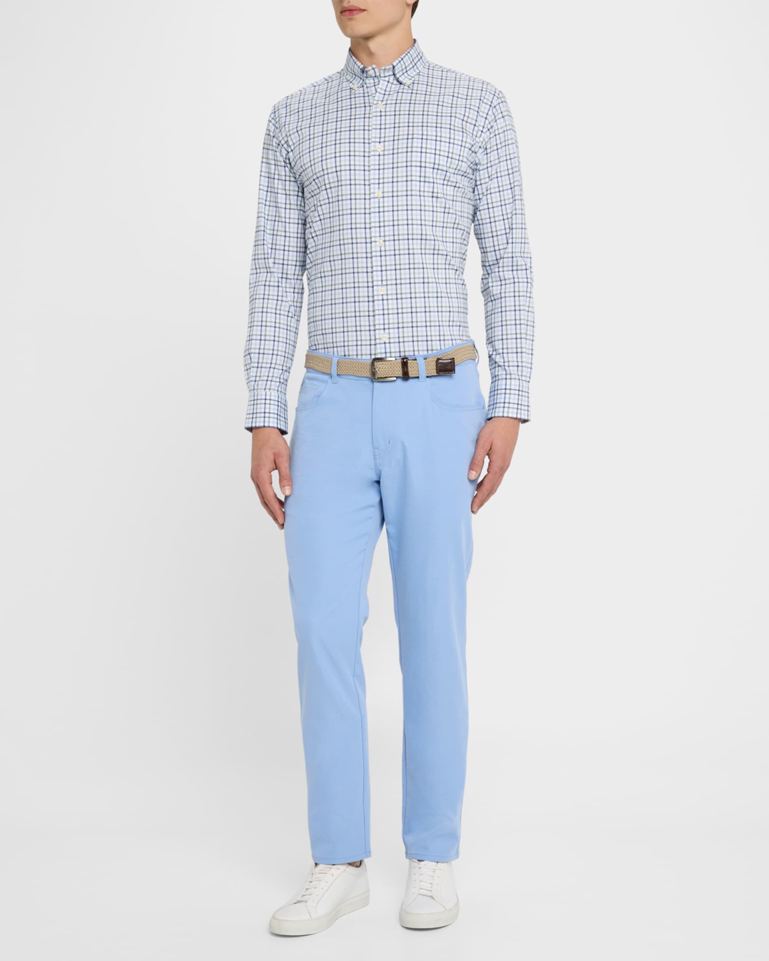Men's Calgary Crown Lite Cotton-Stretch Check Sport Shirt - Thumbnail 2