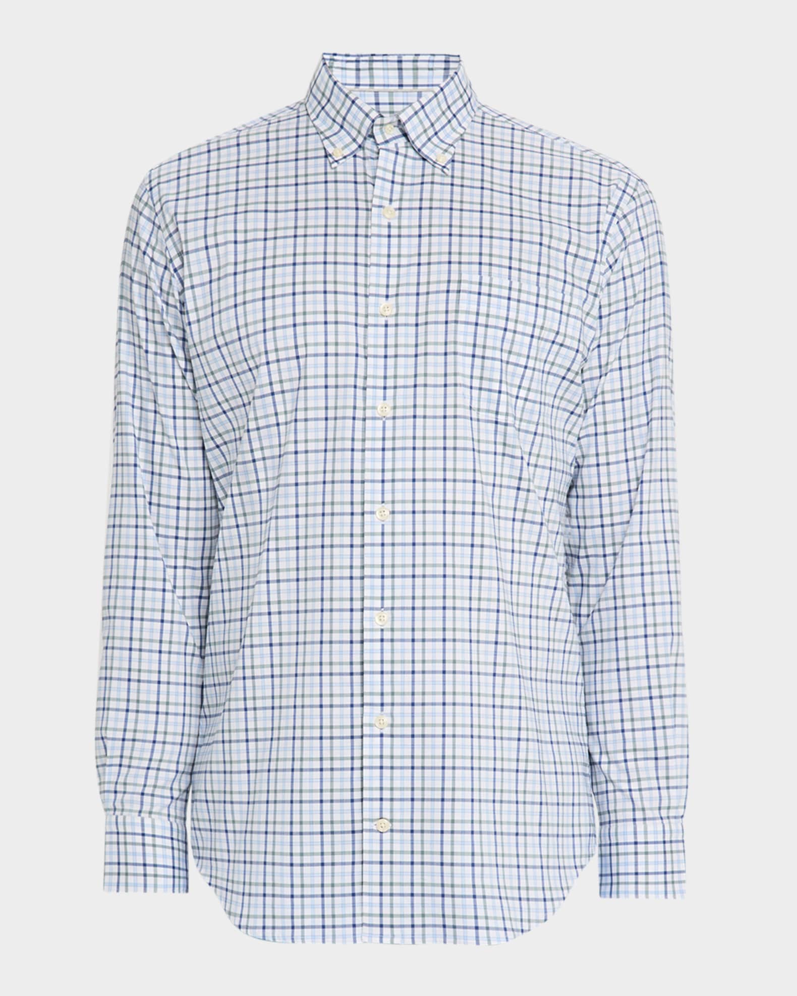Men's Calgary Crown Lite Cotton-Stretch Check Sport Shirt