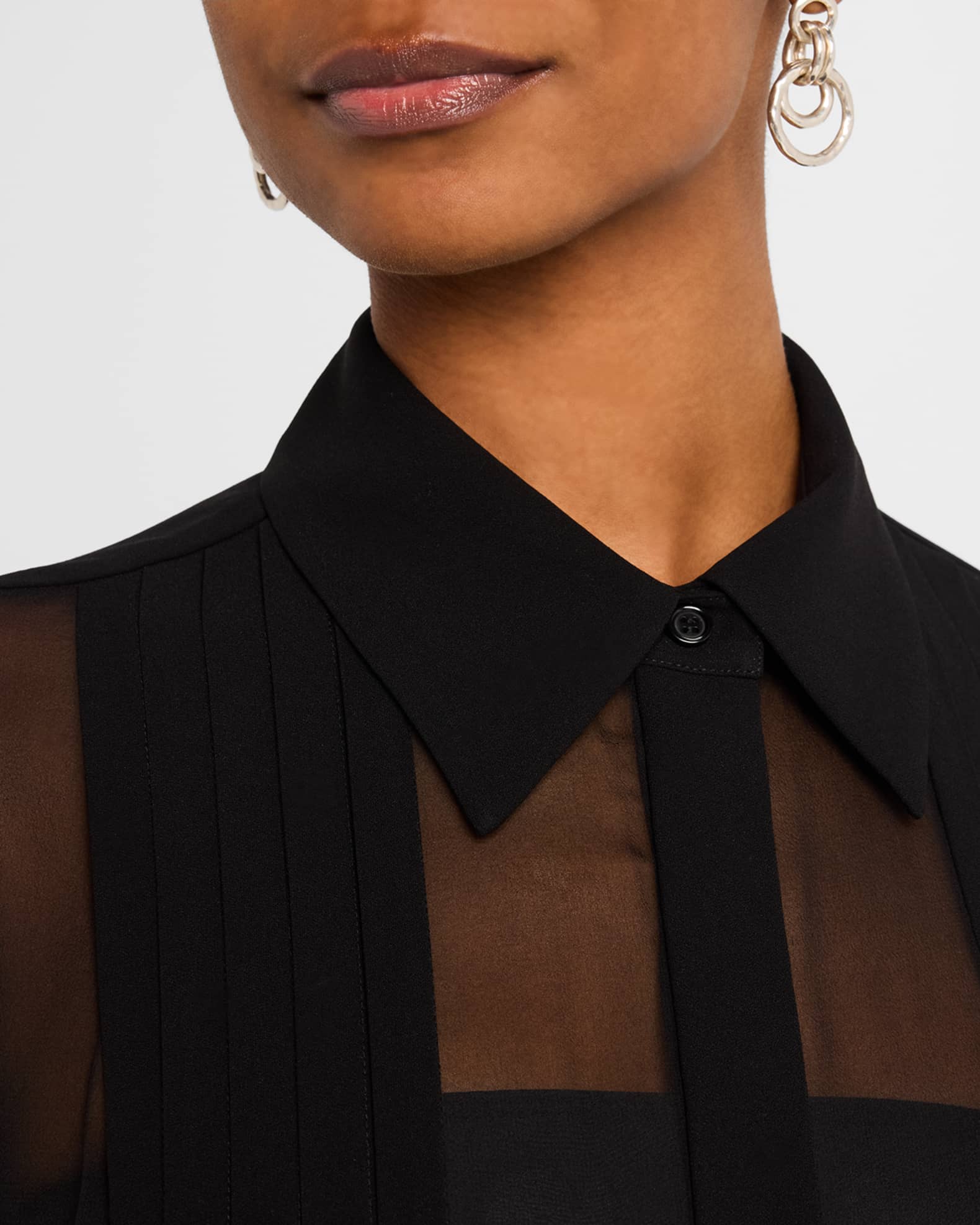 Meghan Panelled Silk Blouse
