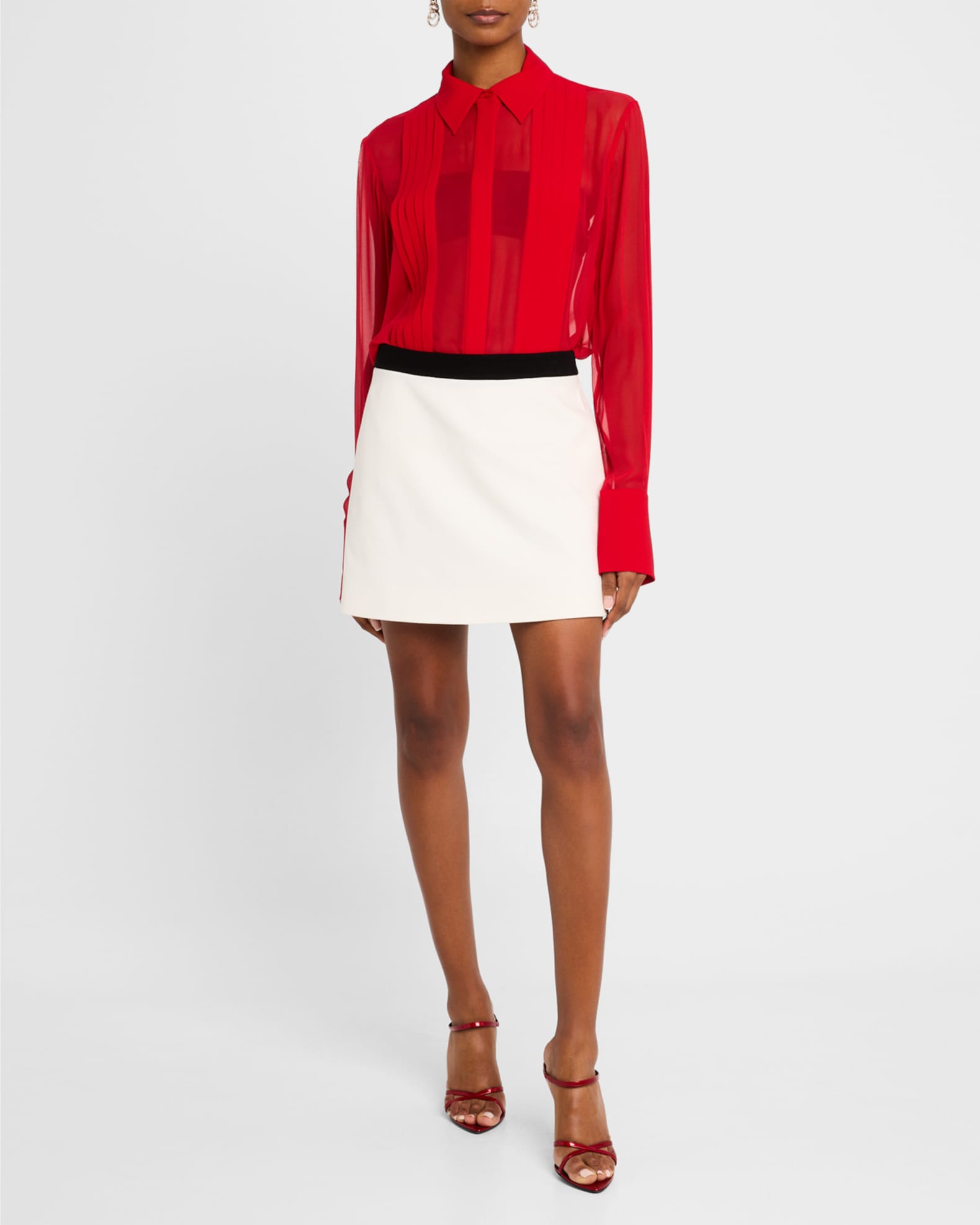 Meghan Panelled Silk Blouse 1