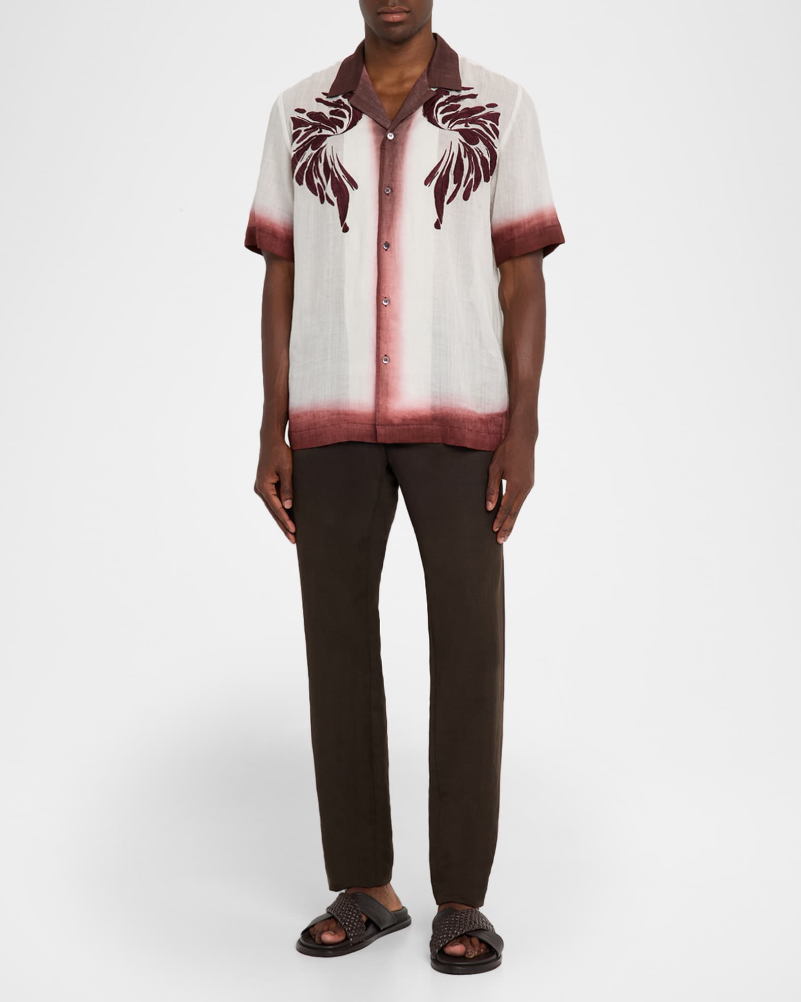 Men's Carltone Embroidered Camp Shirt 1