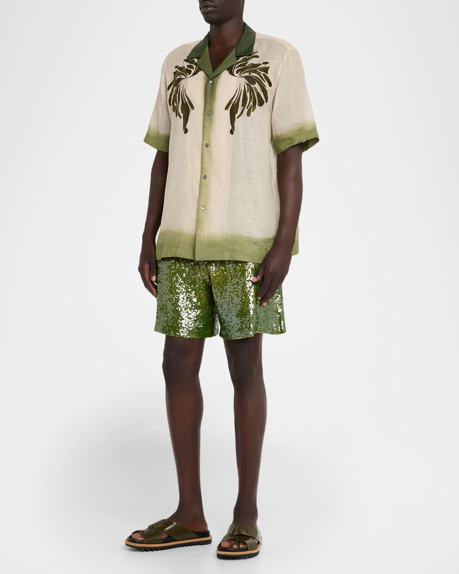 Men's Piperi Sequin Drawstring Shorts 1