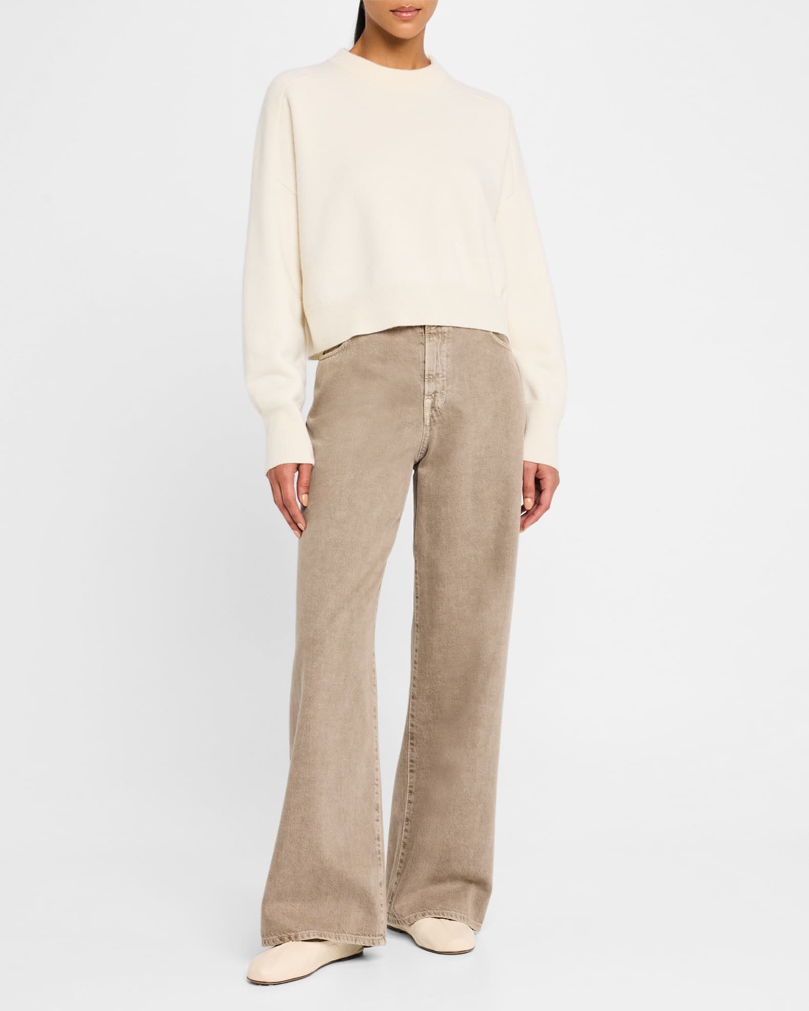 Miro Boxy Cashmere Crewneck Sweater 1