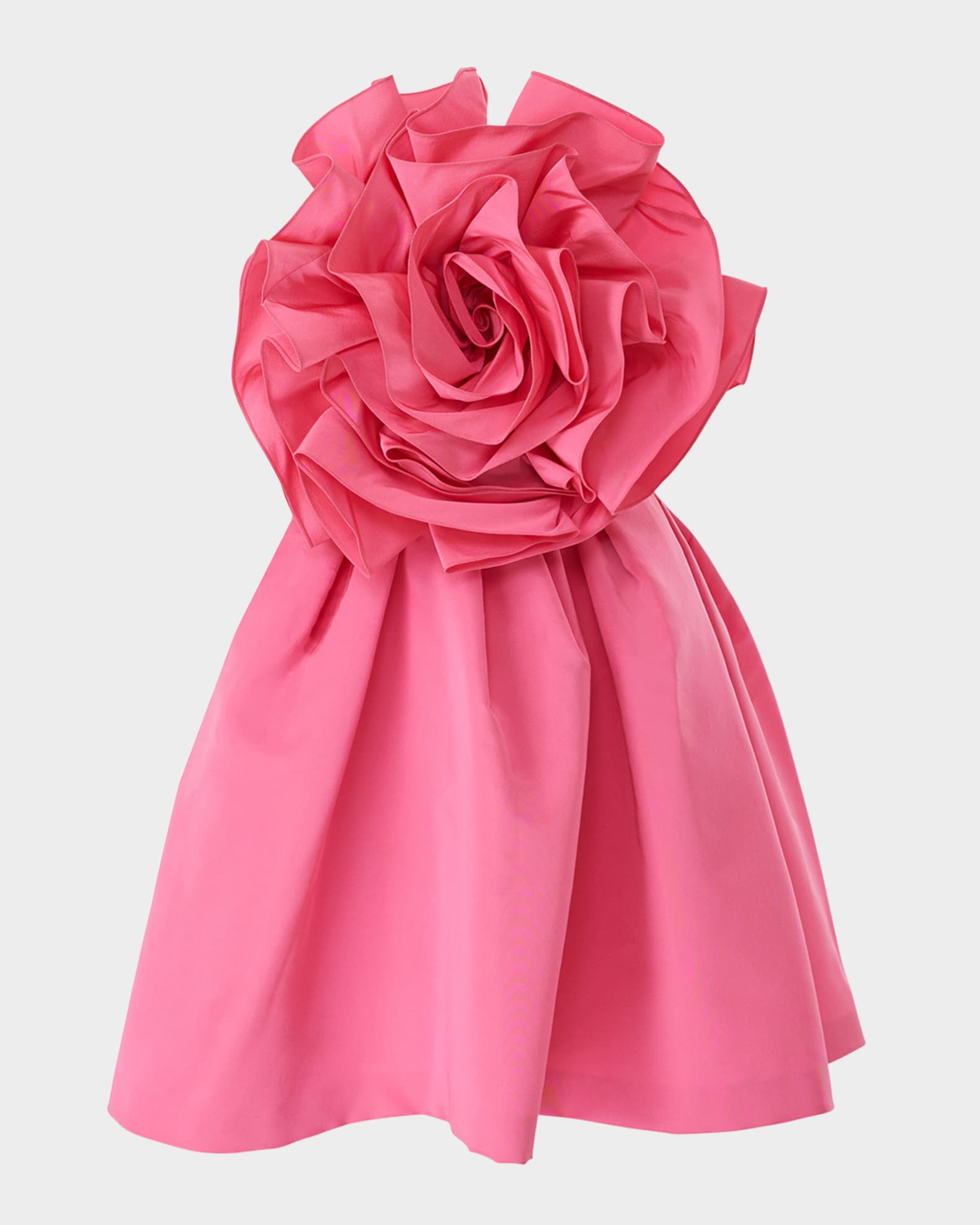 Flower Strapless Mini Dress 0