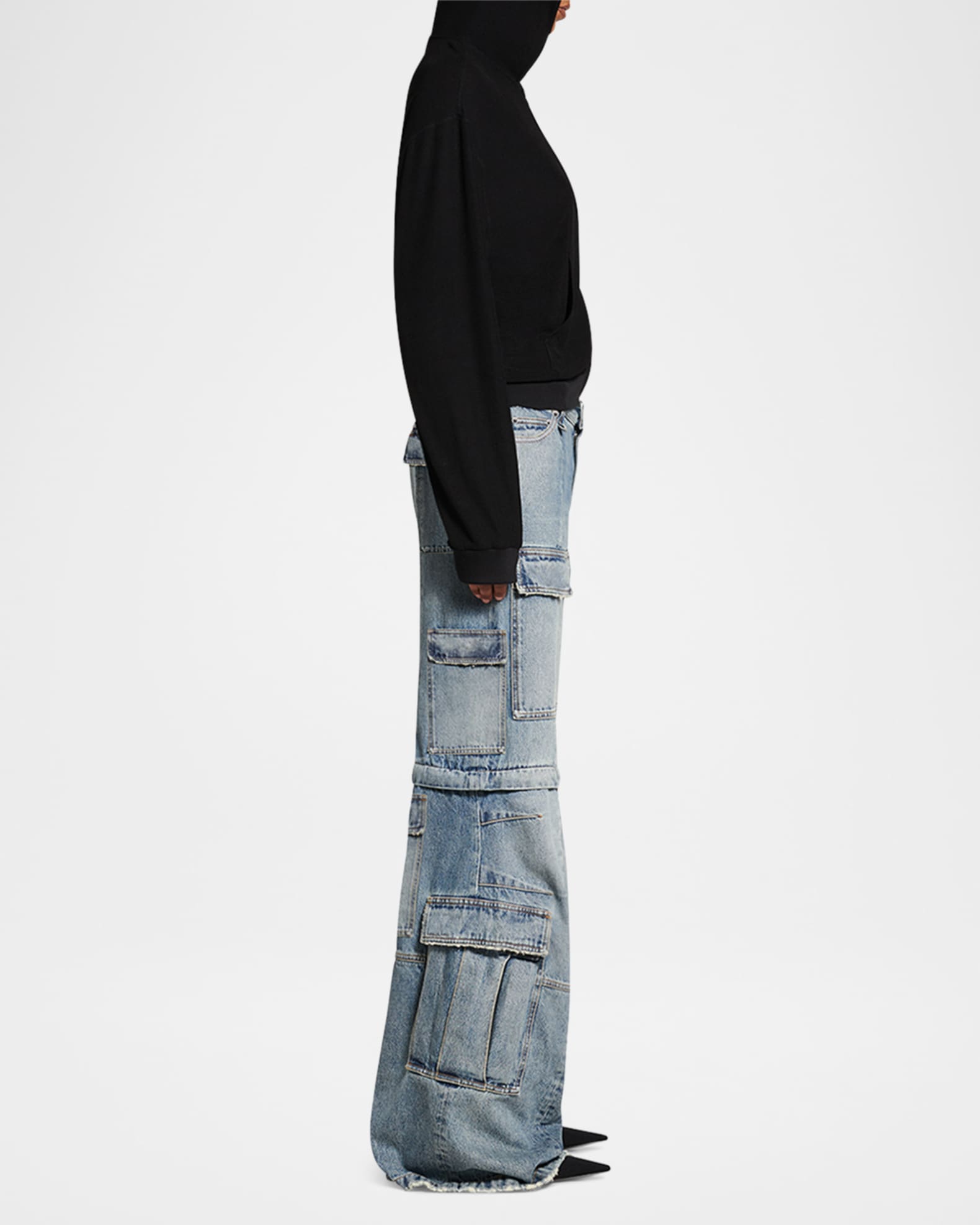 Balenciaga Flared Cargo Pants | Neiman Marcus Balenciaga Flared Cargo Pants | Neiman Marcus