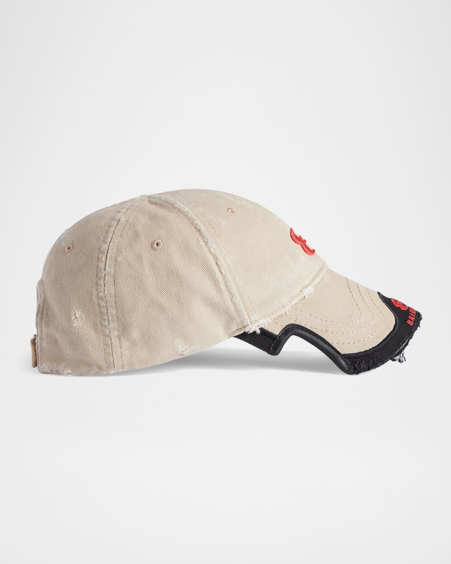 Balenciaga Men's Double Unity Embroidered Baseball Cap