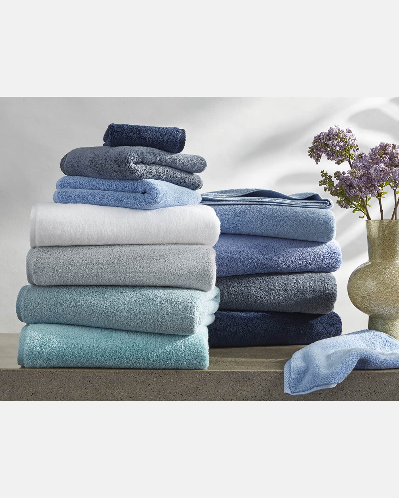 Matouk Milagro Periwinkle Bath Towels Milagro Bath Collection