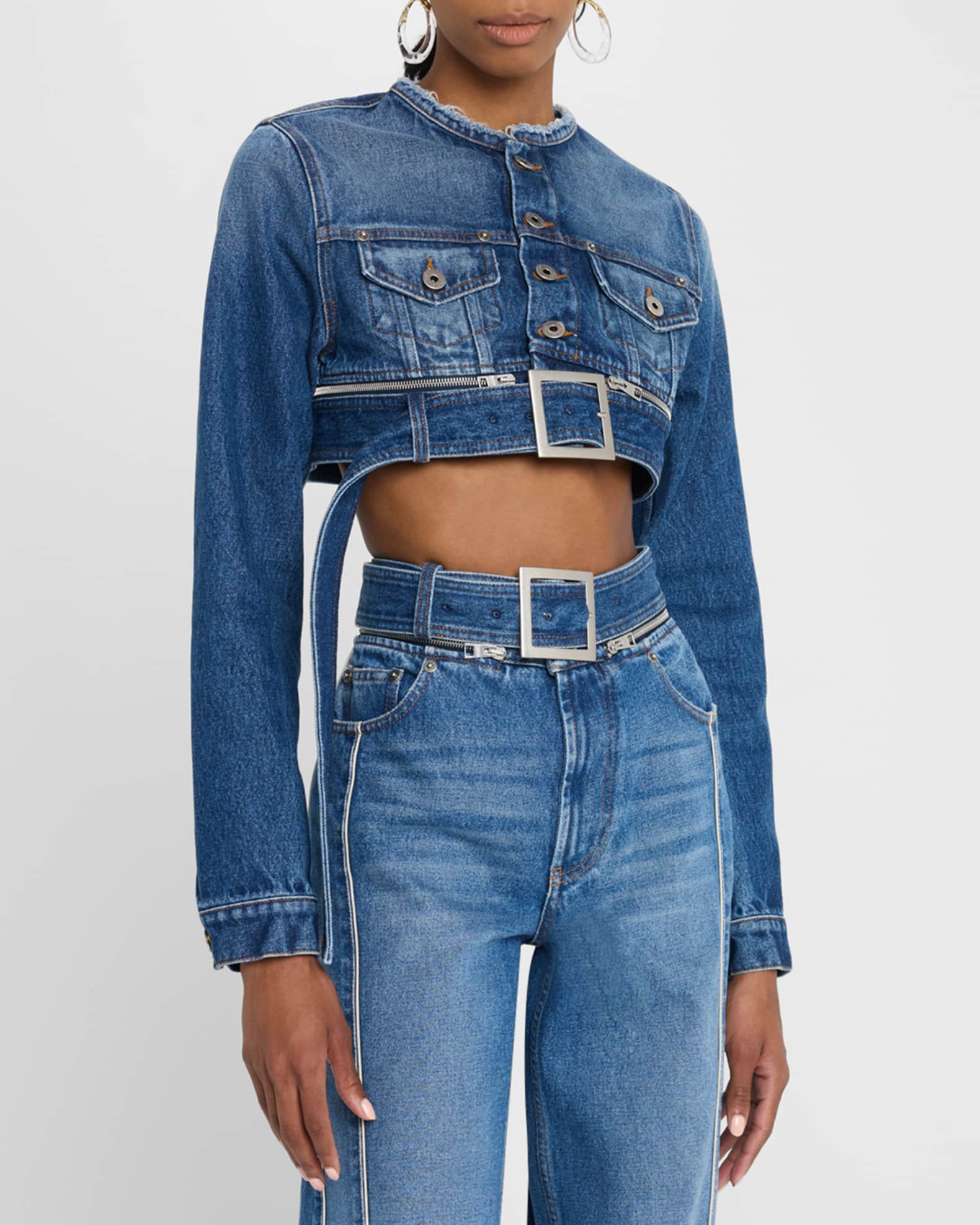 Jean Paul Gaultier ウエストシェイプ デニムジャケット Jean Paul Gaultier レースアップ デニムジャケット | ブラック
