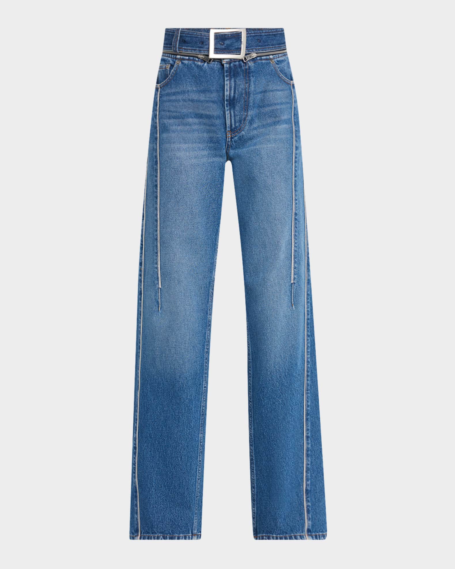 新しい到着 Zip-Belt Gaultier Paul Jean Straight-Leg Marcus Neiman | Jeans パンツ