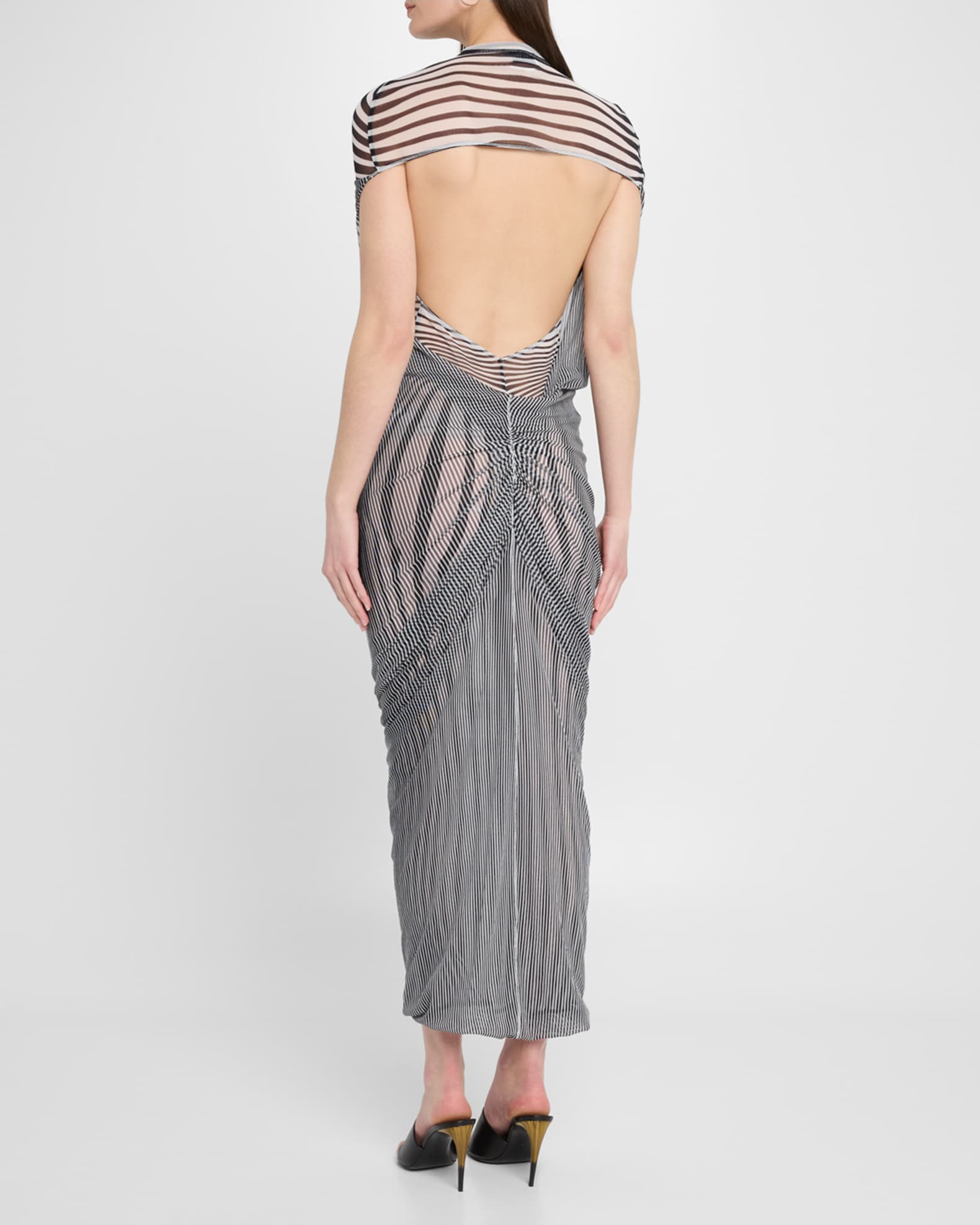 Jean Paul Gaultier silhouette-print Maxi Dress | Pink | FARFETCH