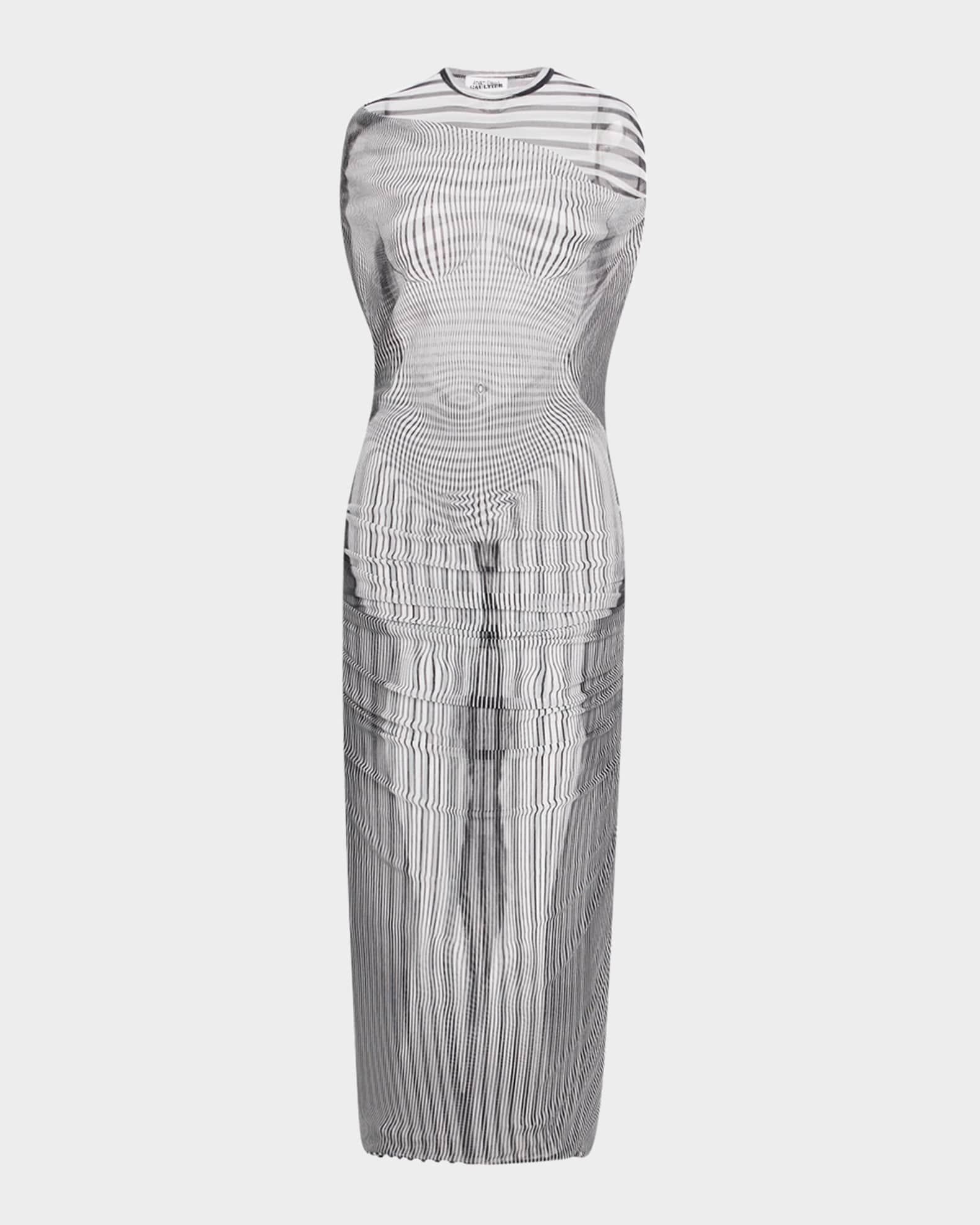 Jean Paul Gaultier silhouette-print Maxi Dress | Pink | FARFETCH