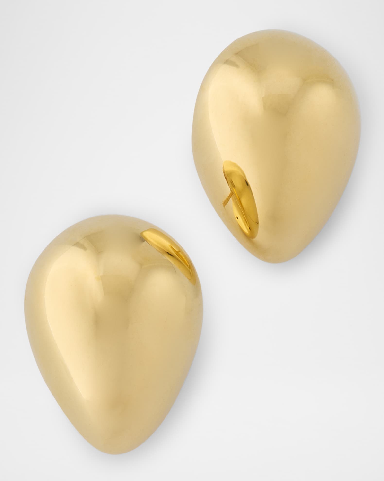14K Yellow Gold Inverted Teardrop Earrings 0