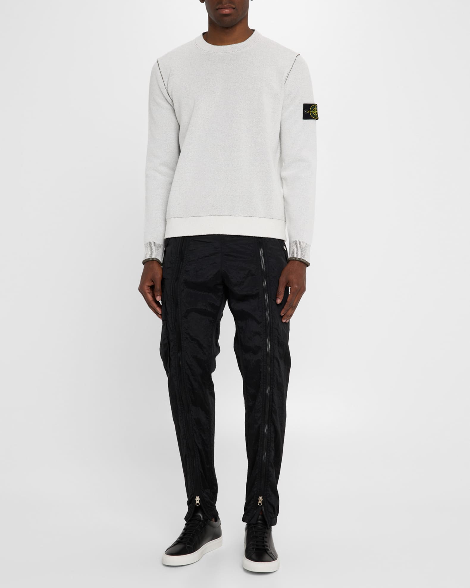 Men's Contrast-Trim Crew Sweatshirt 1