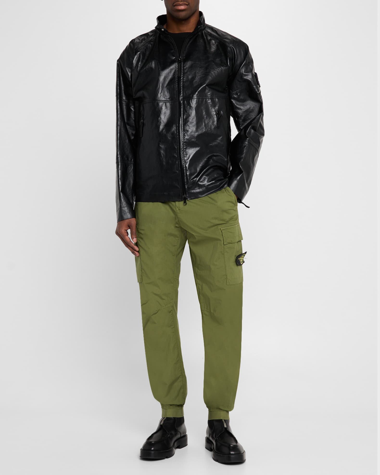 Men's Lightweight Leather Biker Jacket 1