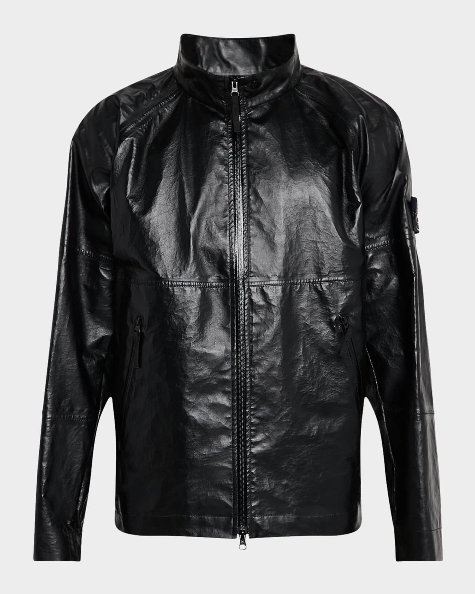 Men's Lightweight Leather Biker Jacket 0