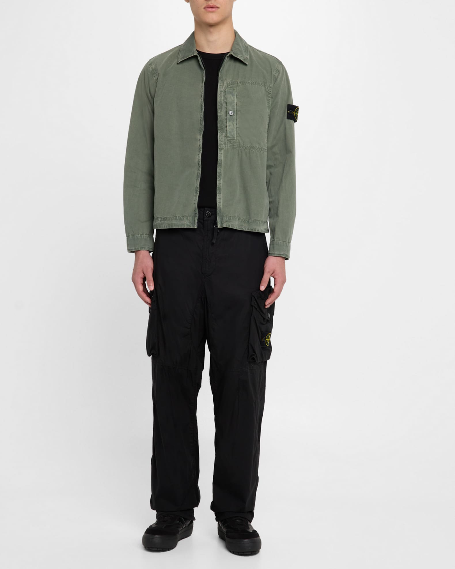 Men's Worn-Effect Zip Overshirt 1