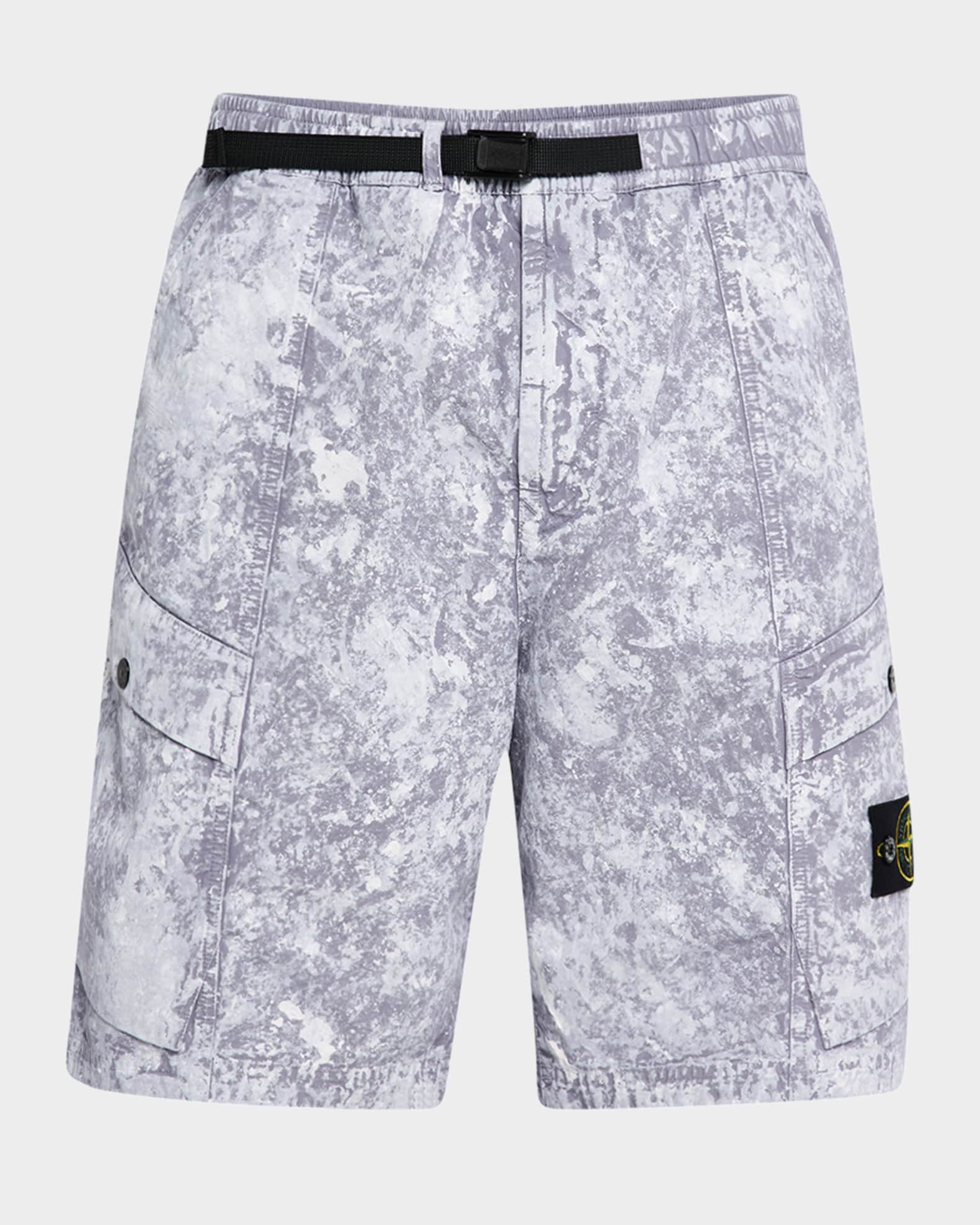 Men's Marbled Cargo Shorts 0