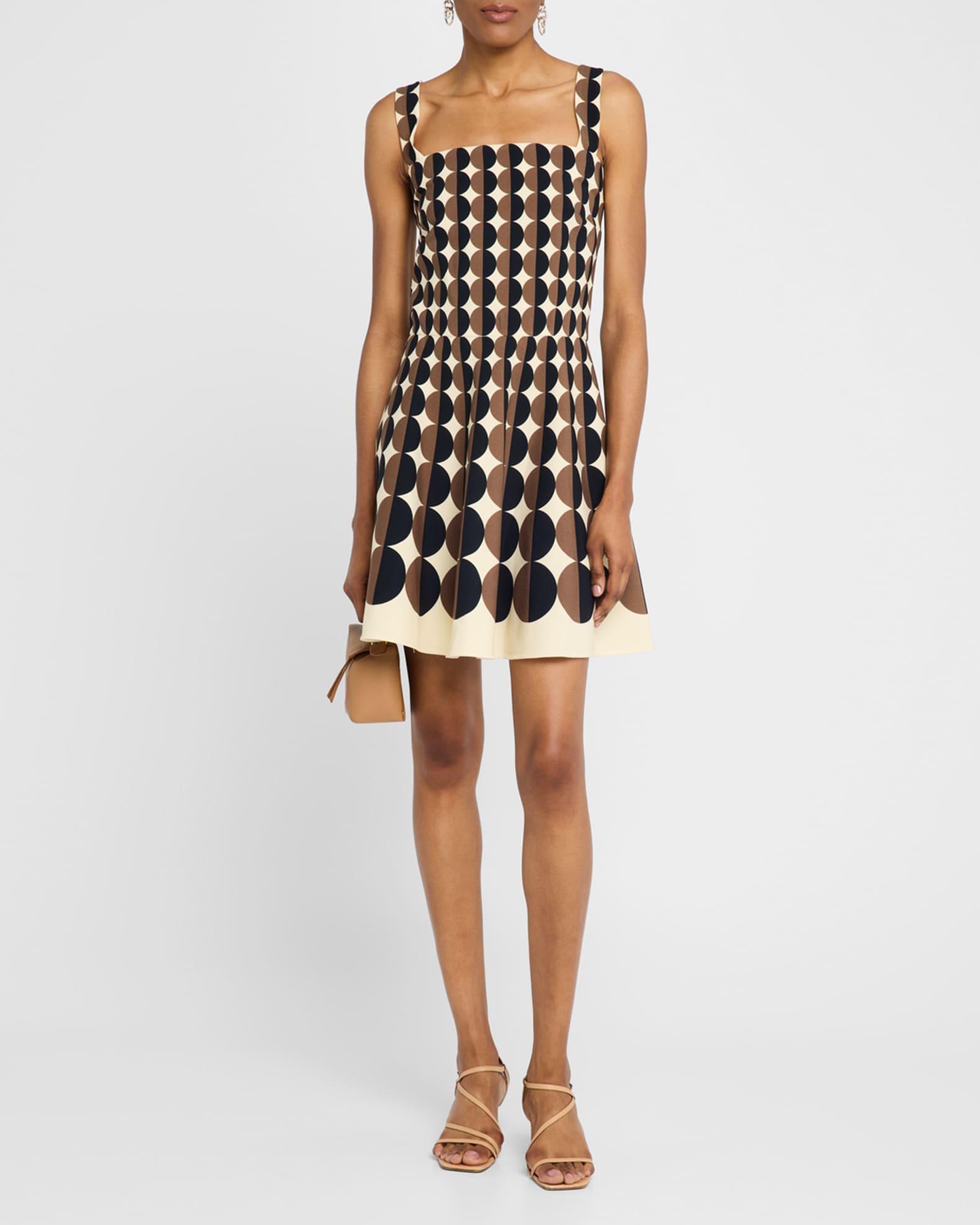 Geo Double Face Wool Sleeveless Mini Dress 1