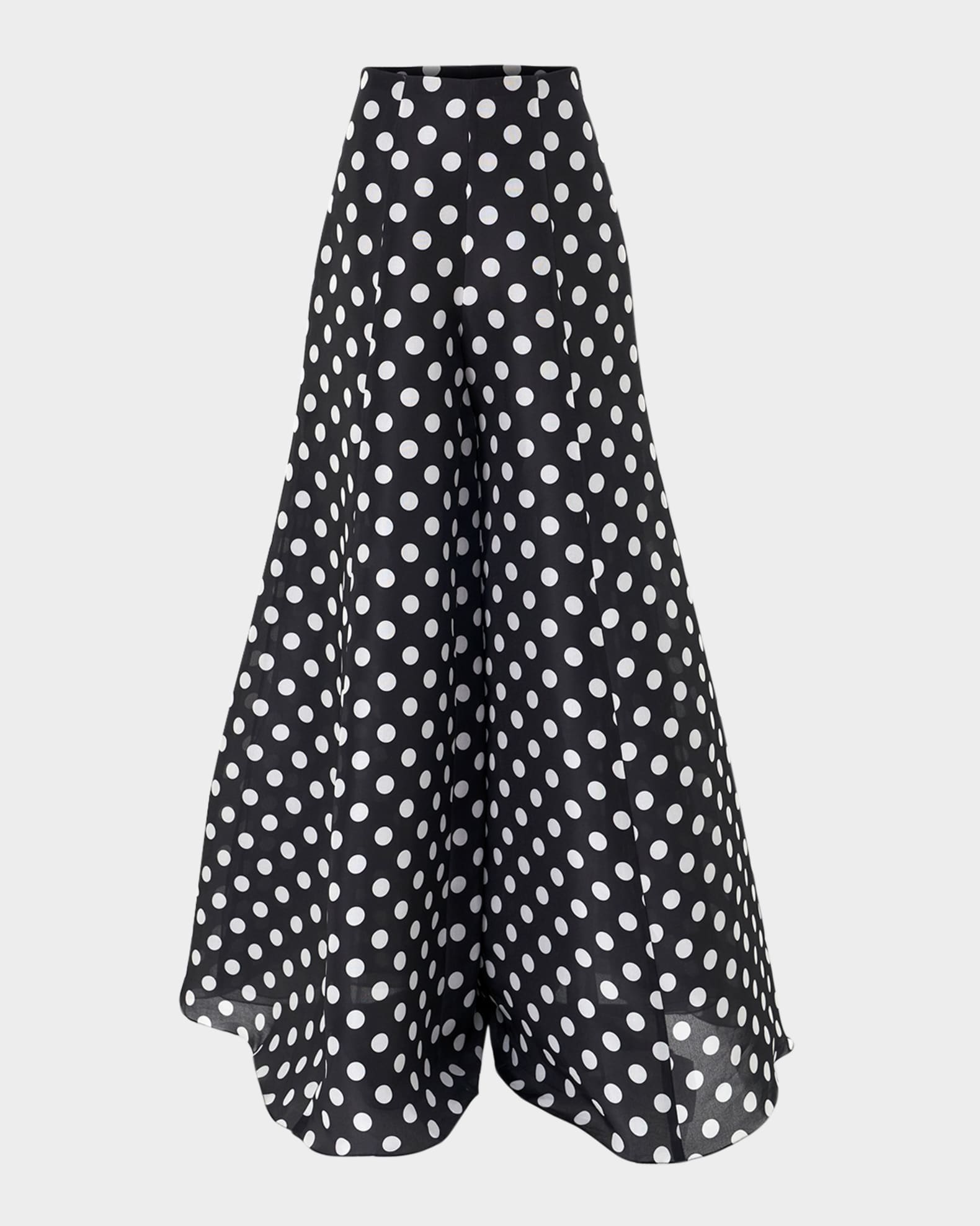 Carolina Herrera Polka-Dot Silk Palazzo Pants | Neiman Marcus Carolina Herrera Polka-Dot Silk Palazzo Pants | Neiman Marcus
