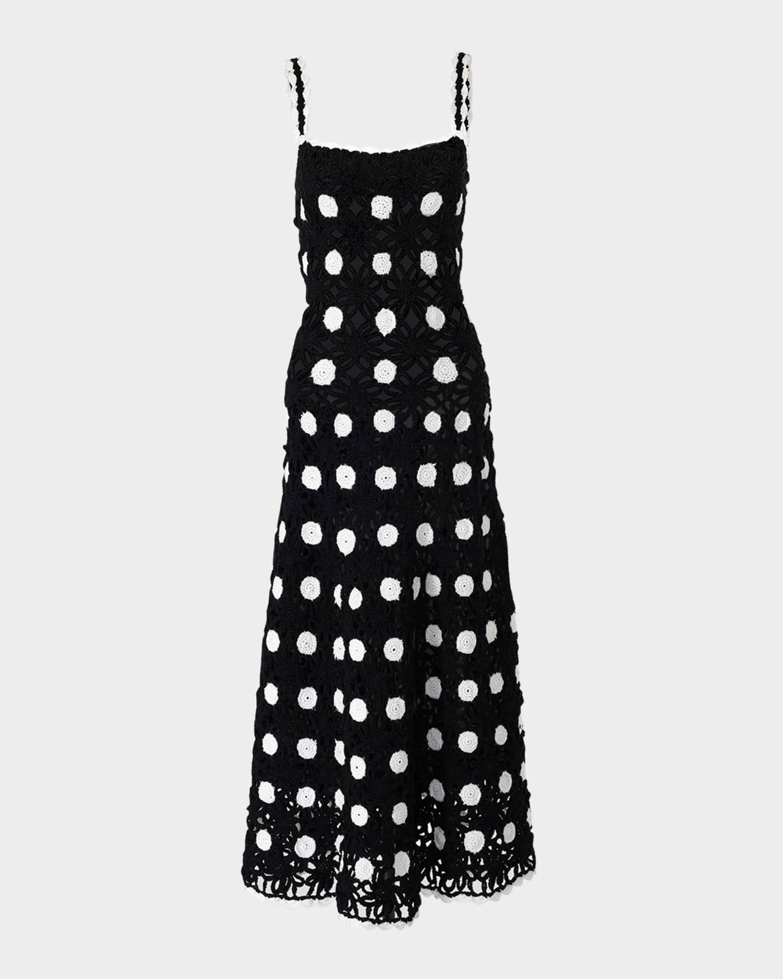 25SS新作【MARITHE】W CROCHET SLEEVELESS KNIT DRESS W CROCHET SLEEVELESS KNIT DRESS black - MARITHÉ+FRANҪOIS GIRBAUD