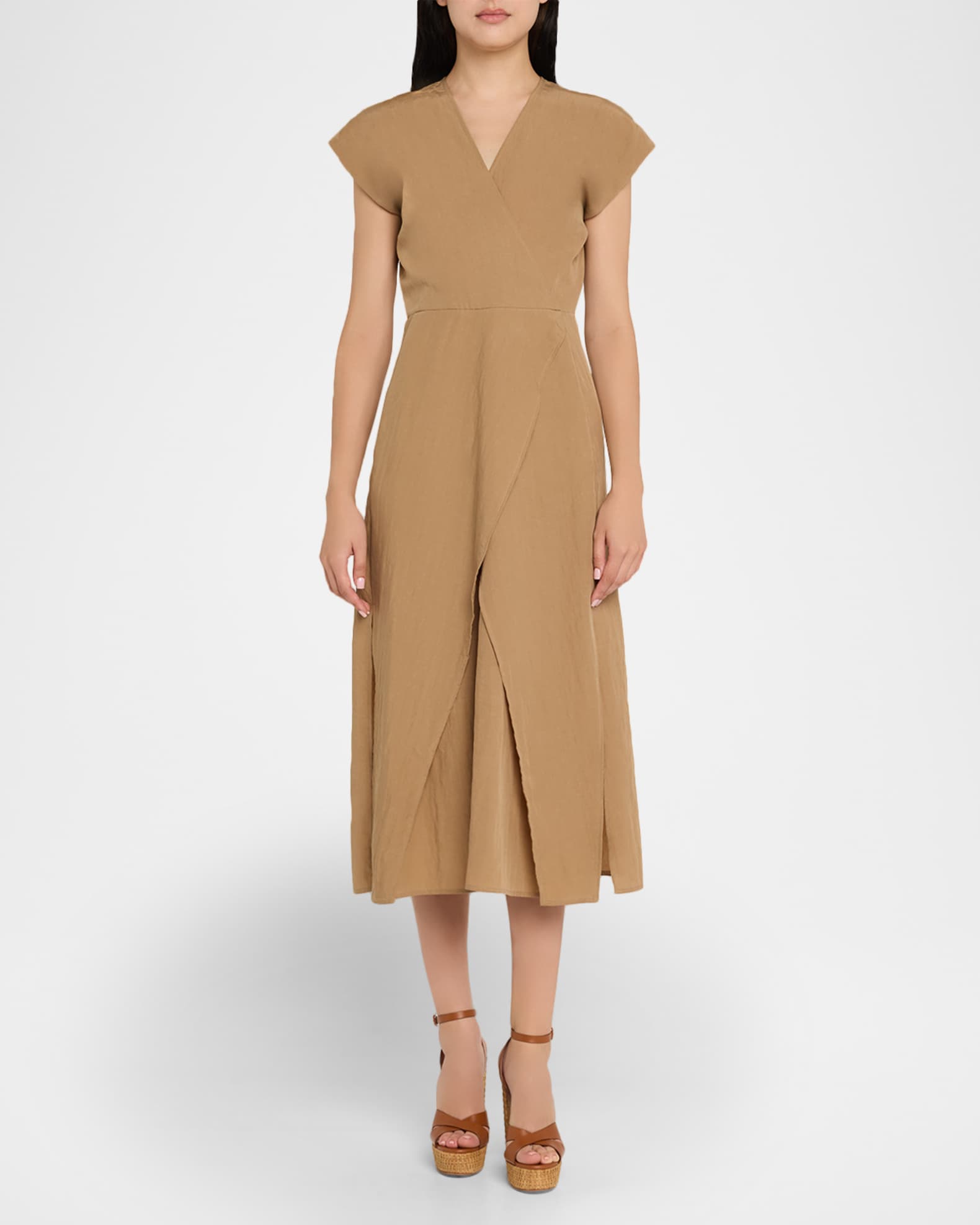 なつ Aquazzura Sunseeker Wicker and Leather Block-Heel Sandals | Neiman