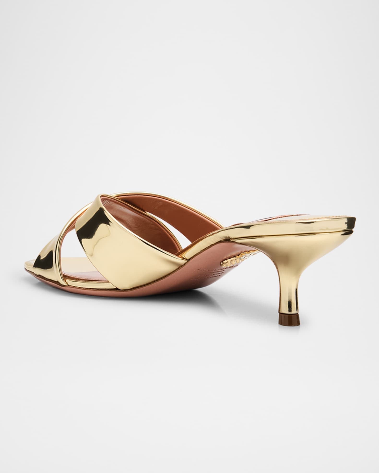 Divine Specchio Kitten-Heel Mule Sandals