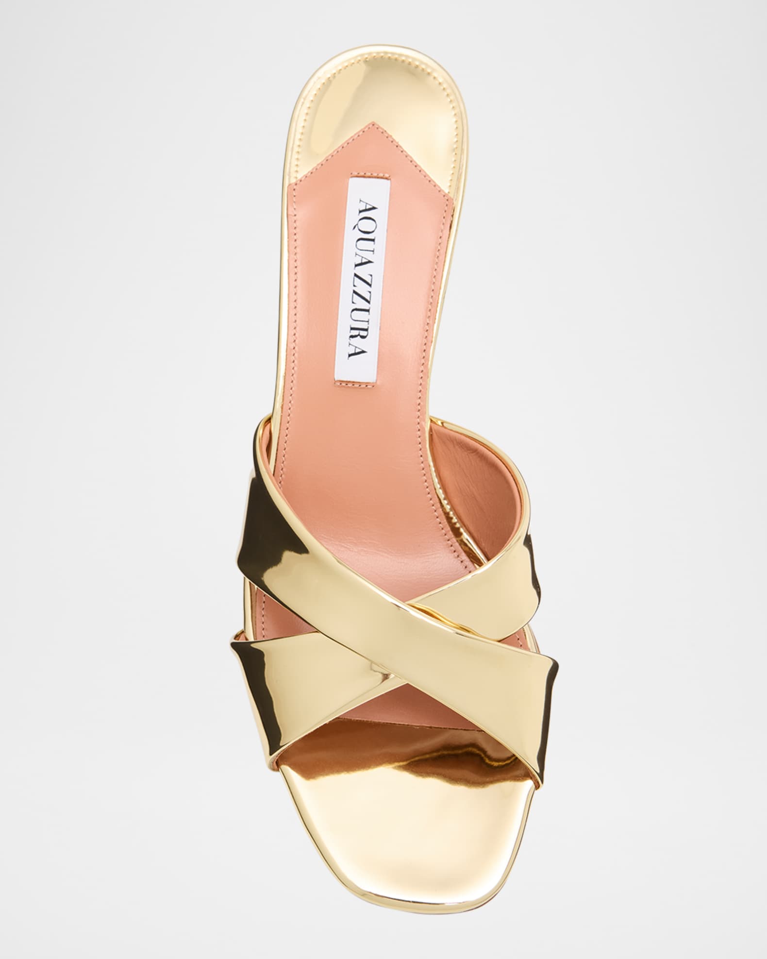 Divine Specchio Kitten-Heel Mule Sandals