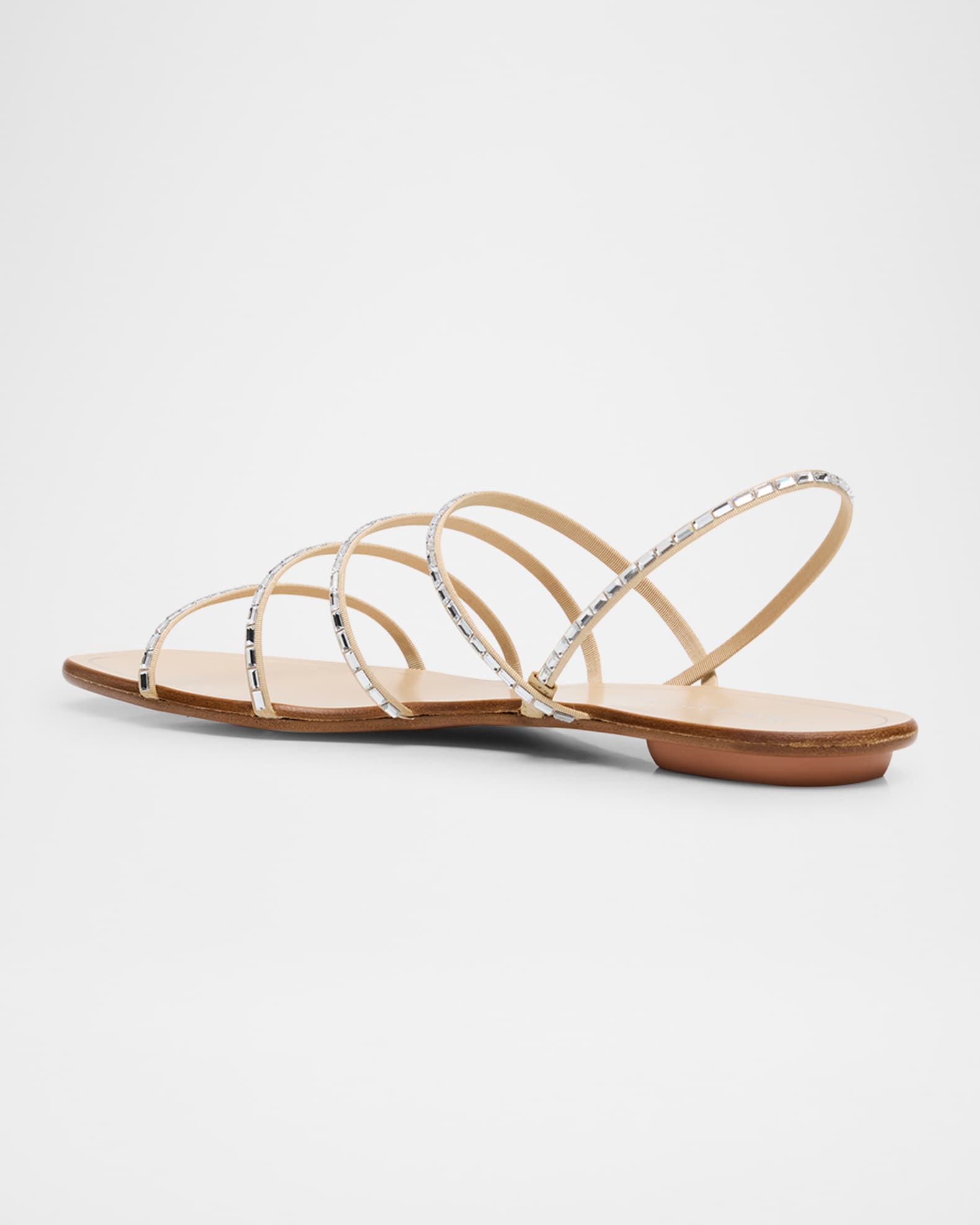 Nicolta Crystal Flat Sandals