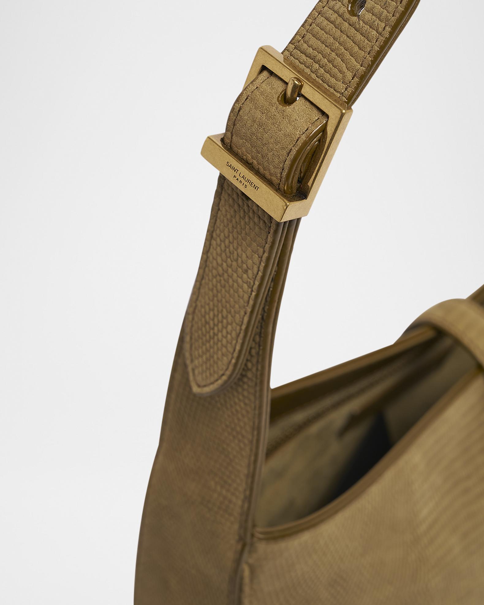 Saint Laurent Le 5 A 7 Shoulder Bag in Lizard-Effect Leather