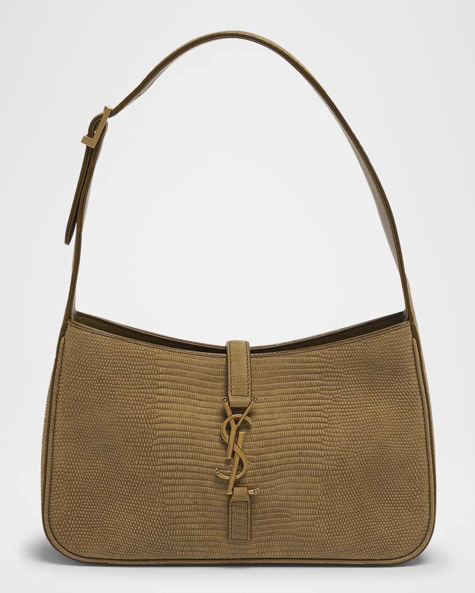 Le 5 A 7 YSL Shoulder Bag in Lizard-Effect Leather 0