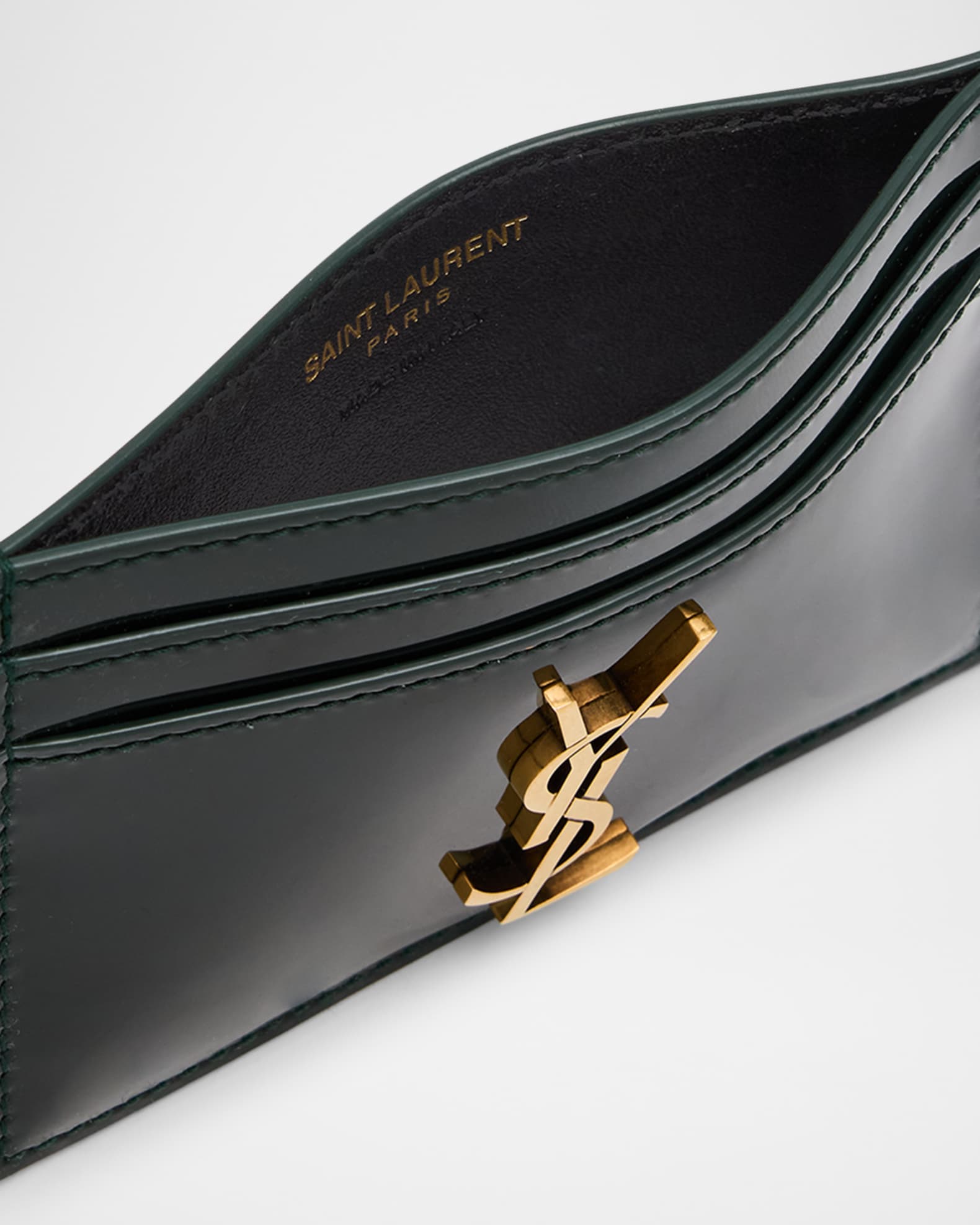 Saint Laurent YSL Card Holder in Patent Leather | Neiman Marcus