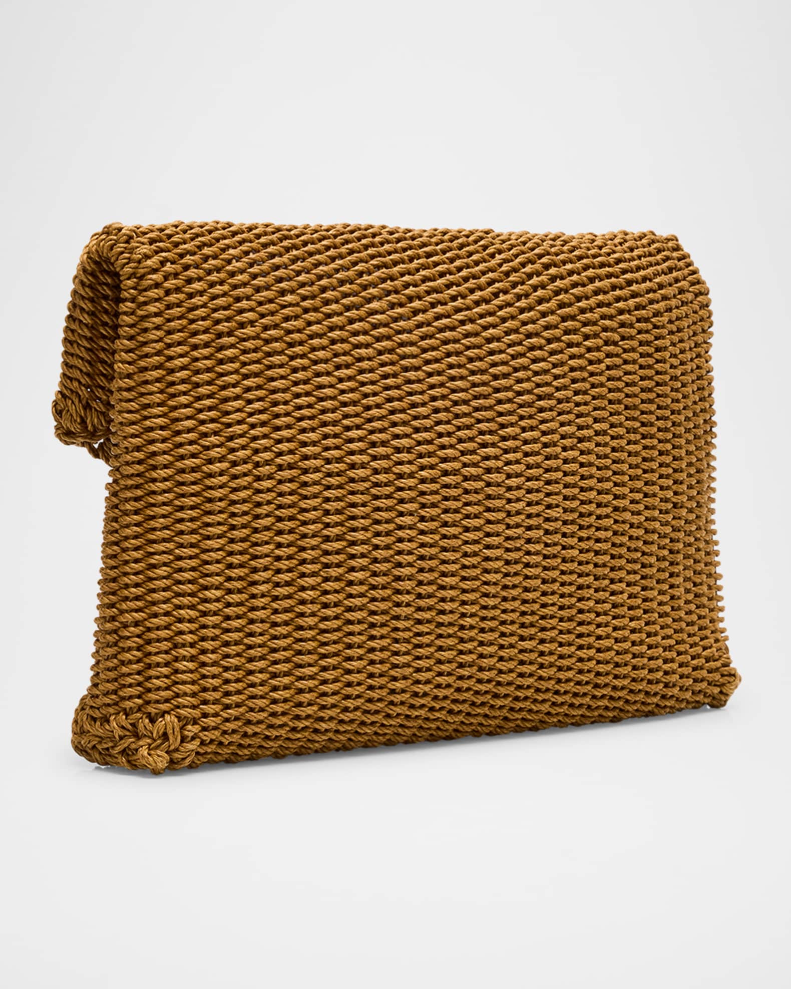 Large YSL Envelope Pouch Clutch Bag in Braided Rope 1